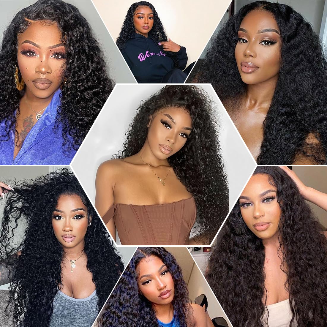 ULRICA 30 Inch Deep Wave Lace Front Wig - 13x4 HD Lace Human Hair Wig for Black Women | Pre-Plucked 180% Density Natural Black Hair | Perfect for Daily Wear, Special Occasions & Protective Styling