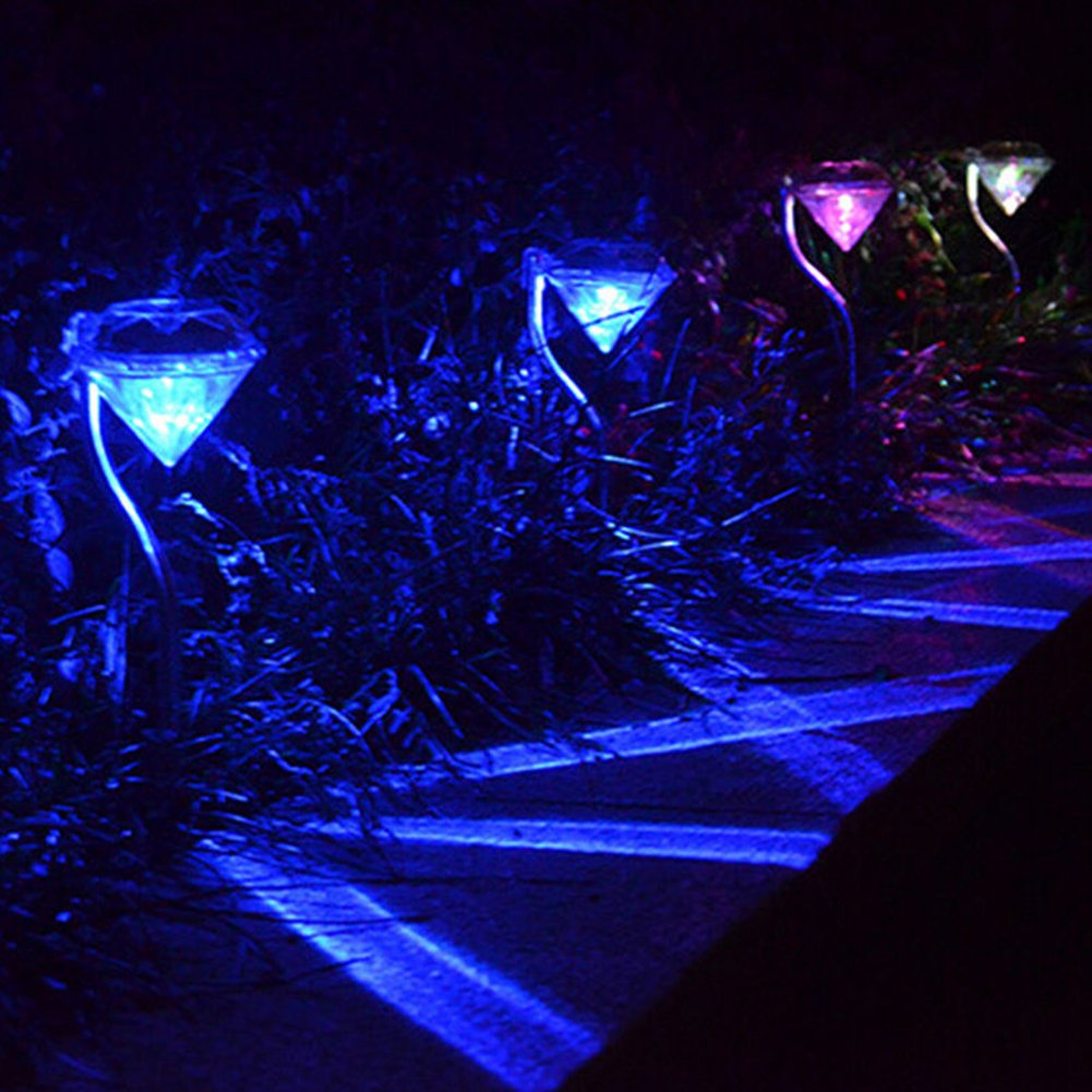Solar Powered LED Outdoor Lights - Waterproof Garden & Yard Decoration with Rhinestone Design for Patio, Pathway, and Landscape Lighting