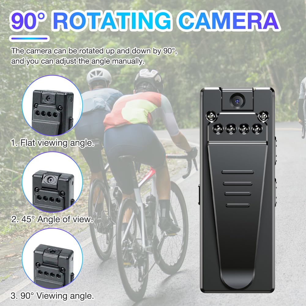 IXYHKB 1080P Body Camera with Clip - Wearable Police & Security Body Cam with Audio Video Recording for Law Enforcement, Security Guards - Indoor & Outdoor Use for Patrols, Evidence Collection & Surveillance
