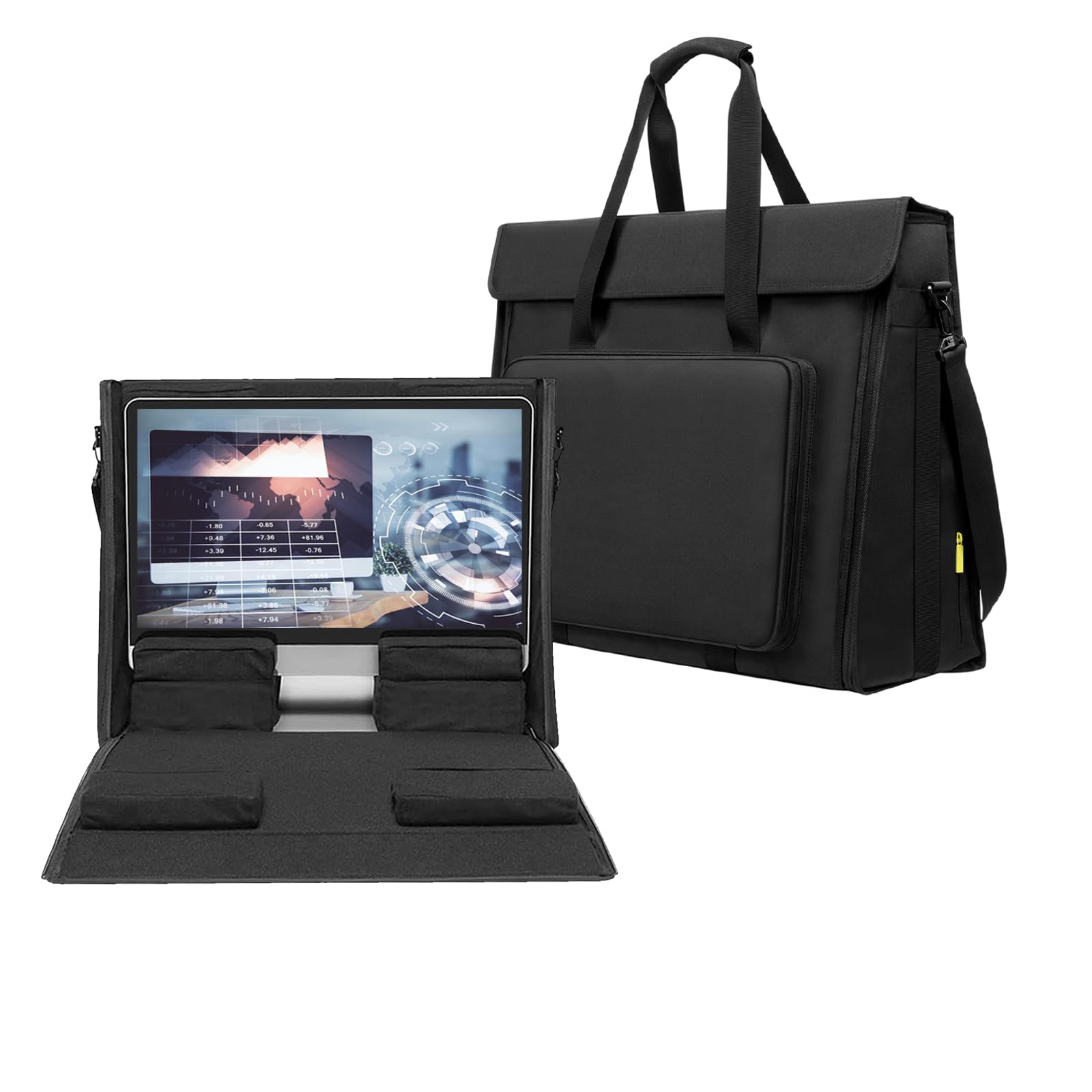 21-24 Inch iMac LCD Screen Protective Tote Bag with Adjustable Shoulder Strap - Waterproof Travel & Storage Carrying Case for Apple Desktop Computer - Perfect for Office, Home Use & Business Trips