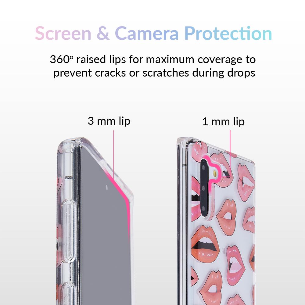Samsung Galaxy Clear Phone Case - Slim Protective Cover for Nude Lips Design - Perfect for Everyday Use, Work & Travel