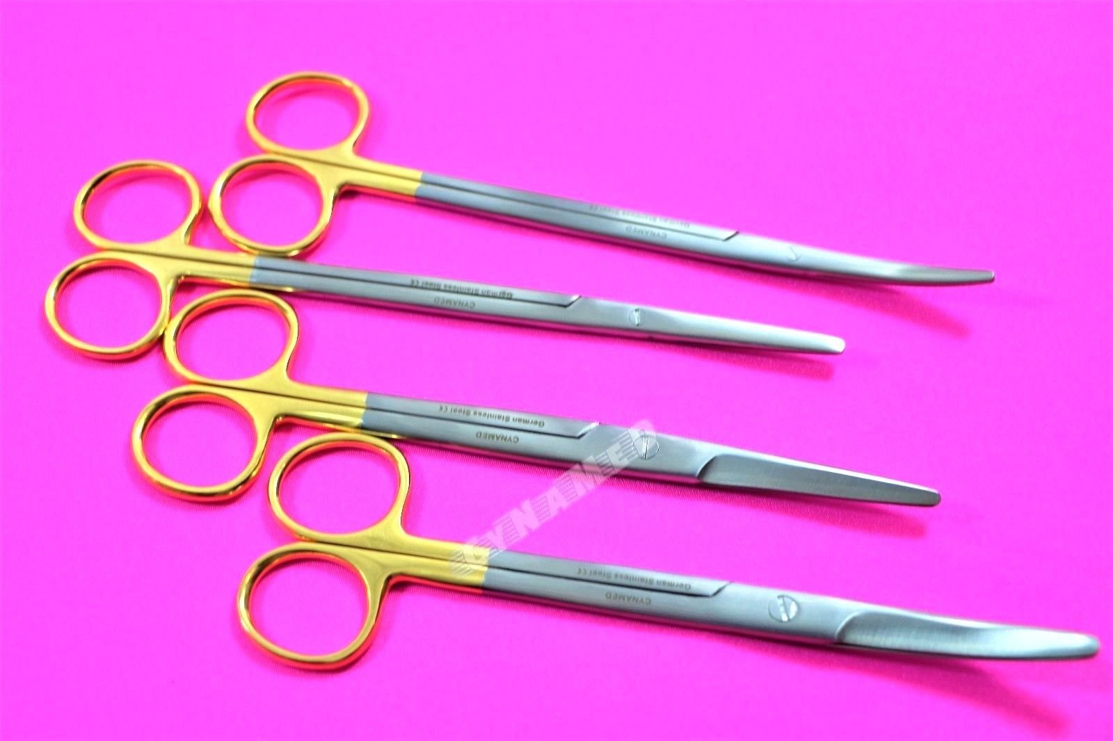 German 4-Pack METZENBAUM Mayo Scissors - Surgical Grade 6.75