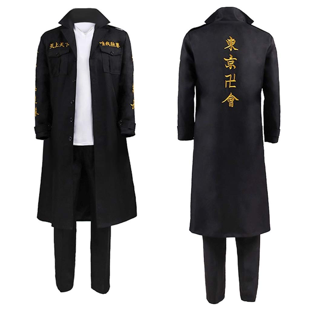 Tokyo Revengers Manjiro Sano Black Suit Cosplay Costume - Anime Halloween Carnival Outfit for Cosplay Events & Themed Parties