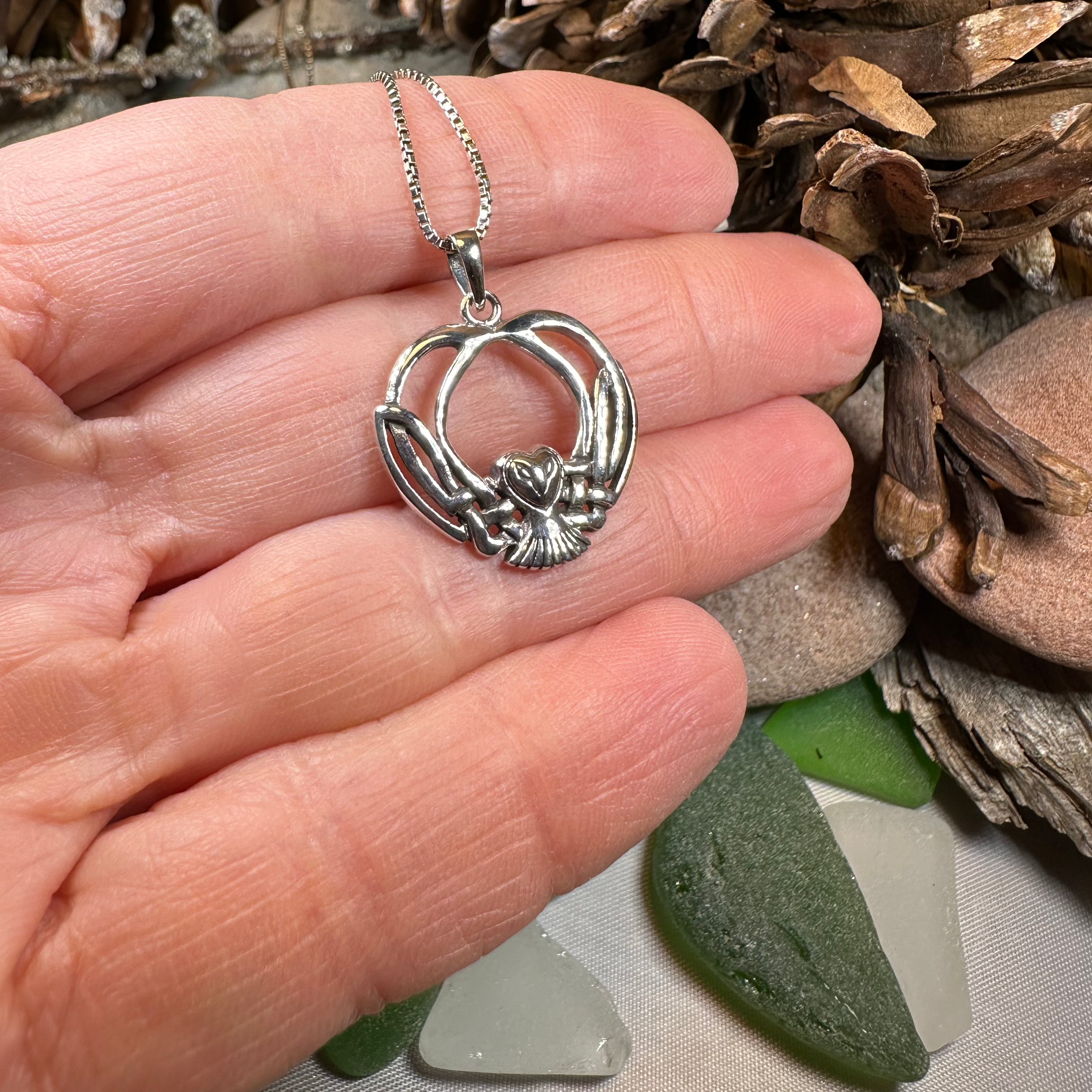 Celtic Owl Pendant Necklace - Handcrafted Sterling Silver Jewelry for Women - Perfect for Gifts, Boho Fashion & Spiritual Protection