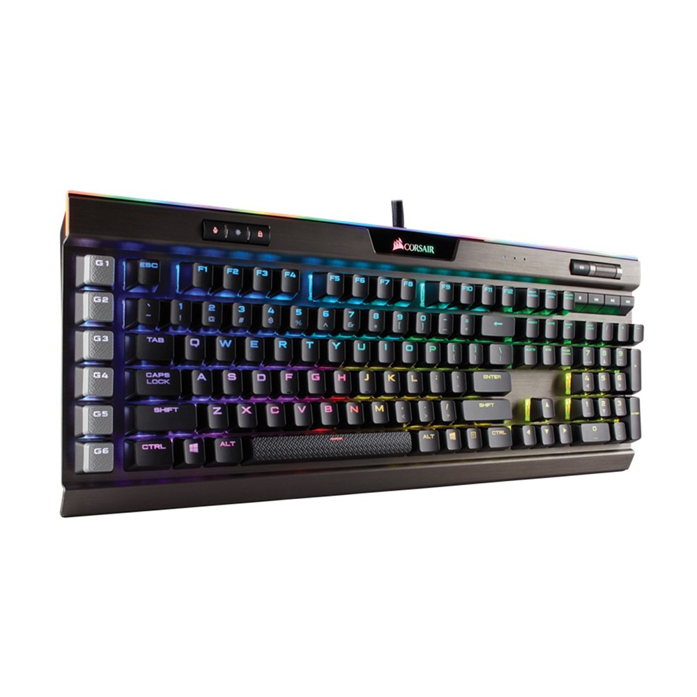 Corsair K95 RGB Platinum Mechanical Gaming Keyboard - Cherry MX Speed Switches - GunMetal Finish - Perfect for PC Gaming, Streaming & Typing