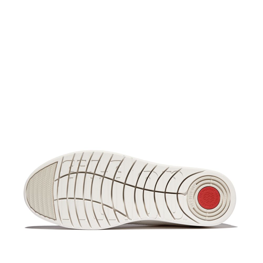 FitFlop Rally Canvas Sneaker Shoes for Women - Comfortable & Stylish Urban White Slip-On Walking Shoes for Casual Outings & Everyday Wear