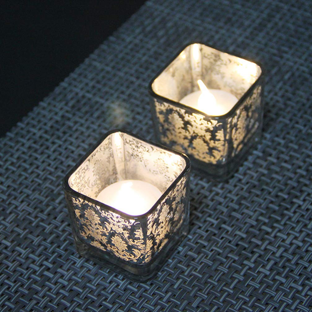 Uonlytech Glass Candle Holders - Elegant Candlesticks & Candle Light Holders for Home Decor, Wedding Centerpieces, and Romantic Dinner Settings