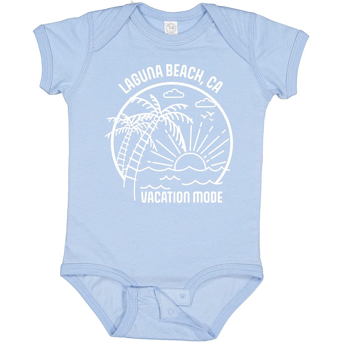 Inktastic Summer Vacation Mode Laguna Beach California Baby Bodysuit - Cute Infant Onesie for Beach Trips & Family Vacations - Soft Cotton Baby Gift for Boys & Girls