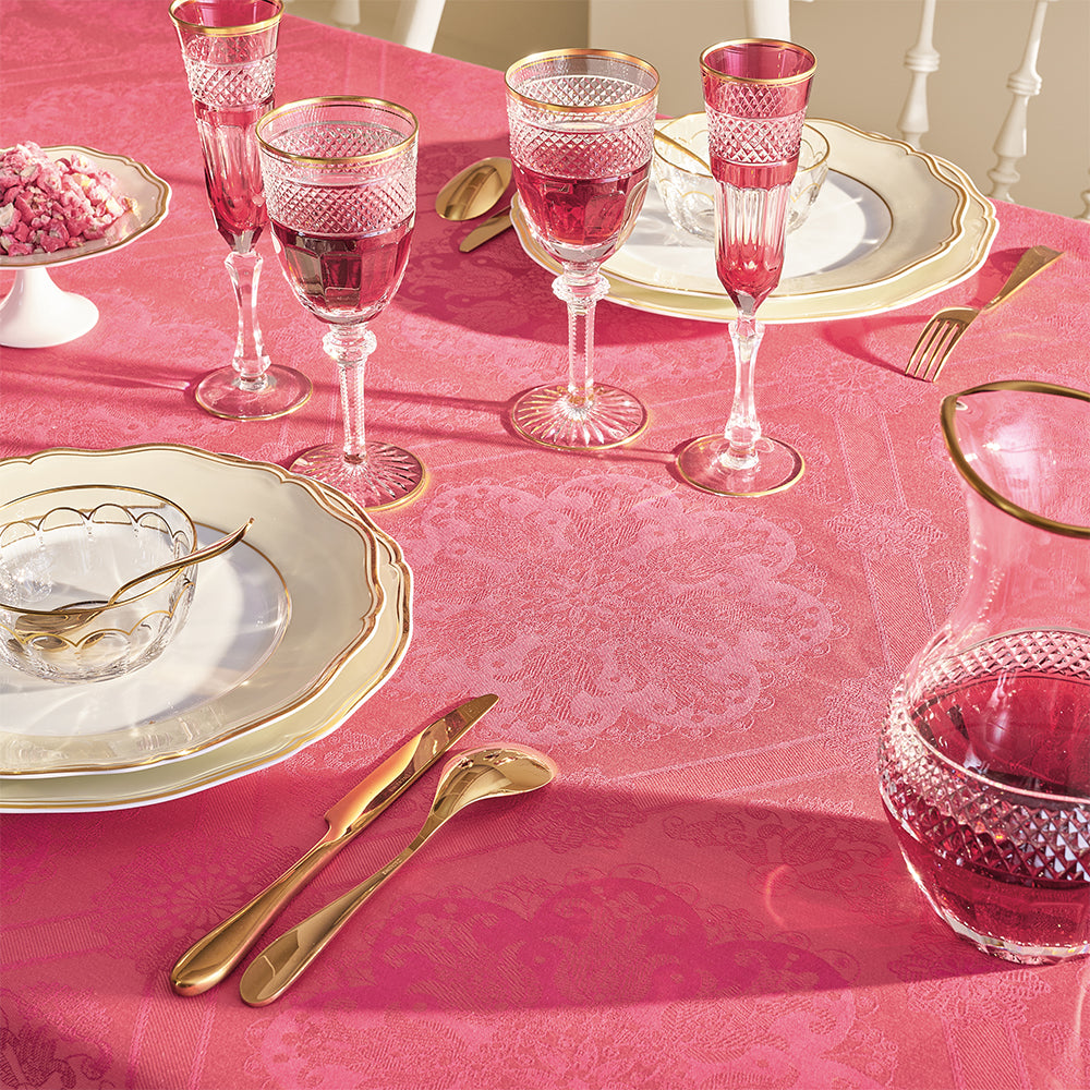Mille Rosaces Framboise Collection - Elegant Raspberry Floral Design for Home Decor, Wedding, and Party Decorations