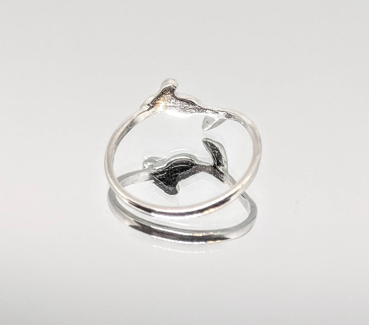 14K Solid Gold or Sterling Silver Rose with Stem Ring - Size 7, DIY Jewelry Setting for Women - Perfect for Valentine's Day Gifts, Anniversary Presents & Fashion Accessories