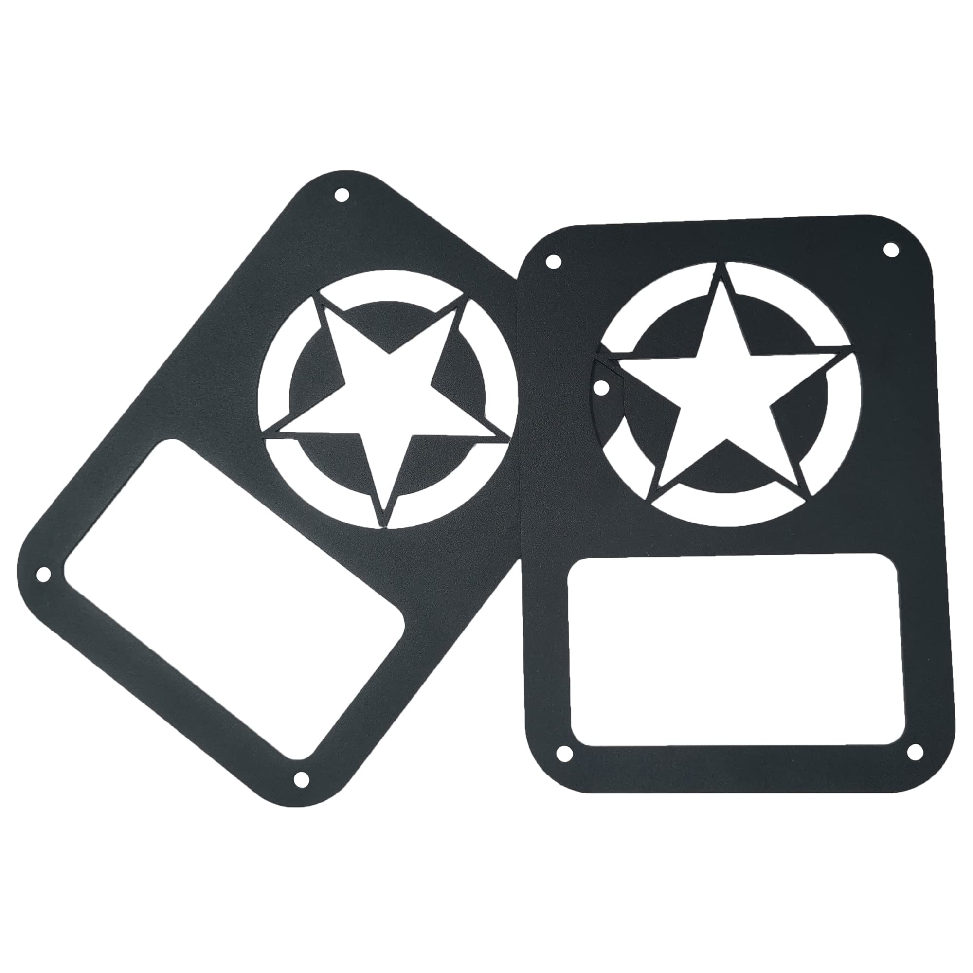 2-Pack Rear Tail Light Covers & Guards for 2007-2018 Jeep Wrangler JL JK - Durable Star Design Accessories for Off-Road Protection & Style Upgrade