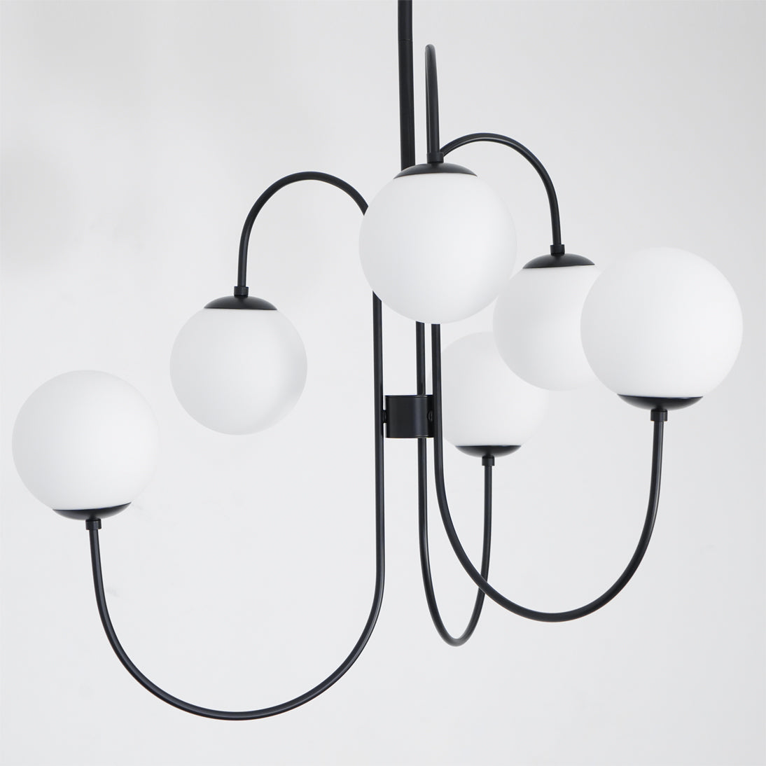 Elegant Gooseneck Chandelier - Modern Adjustable Ceiling Light Fixture for Dining Room, Bedroom, or Living Room Decor