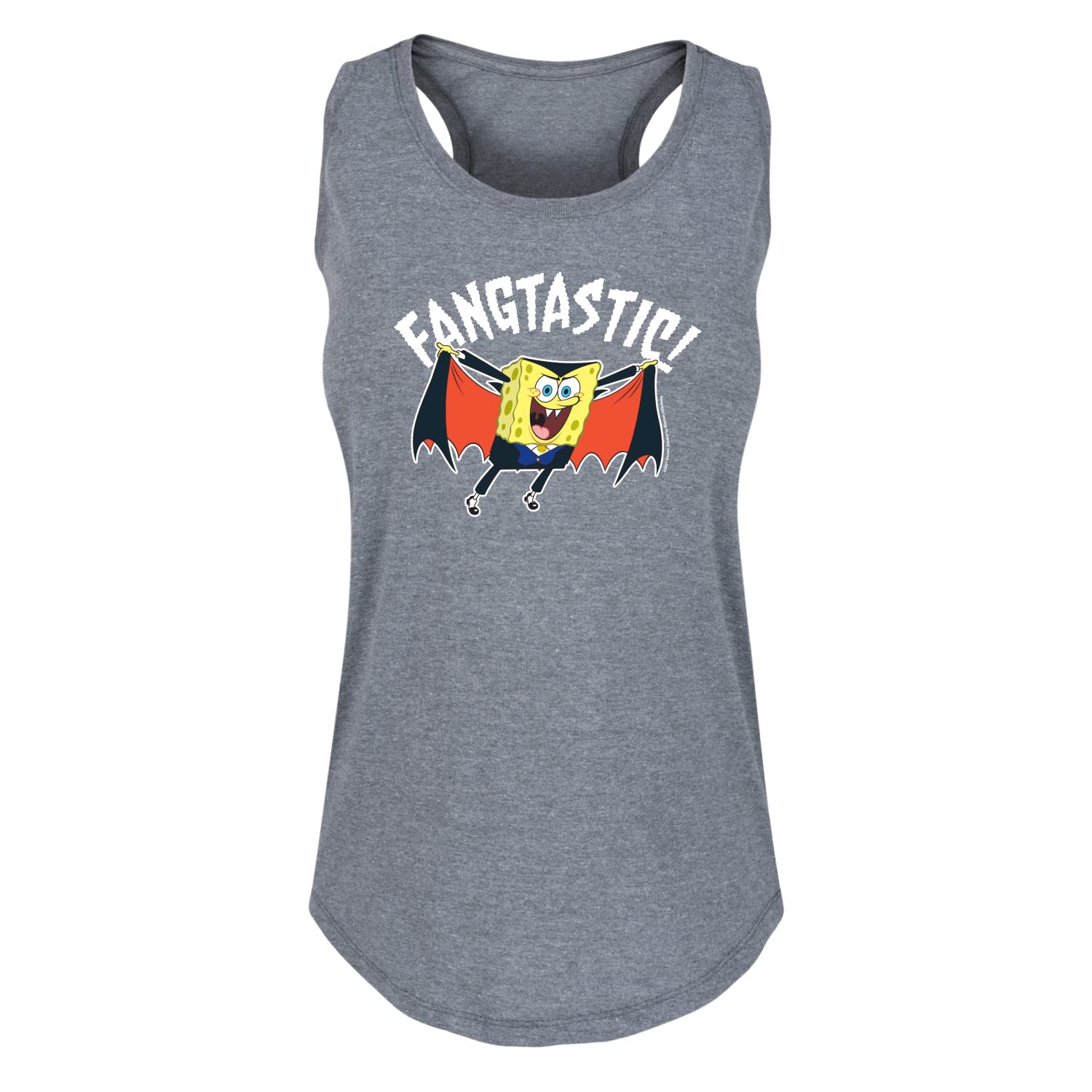 HYBRID APPAREL Spongebob Squarepants Fangastic Women's Racerback Tank Top - Soft Breathable Workout Top for Gym, Yoga & Summer Casual Wear
