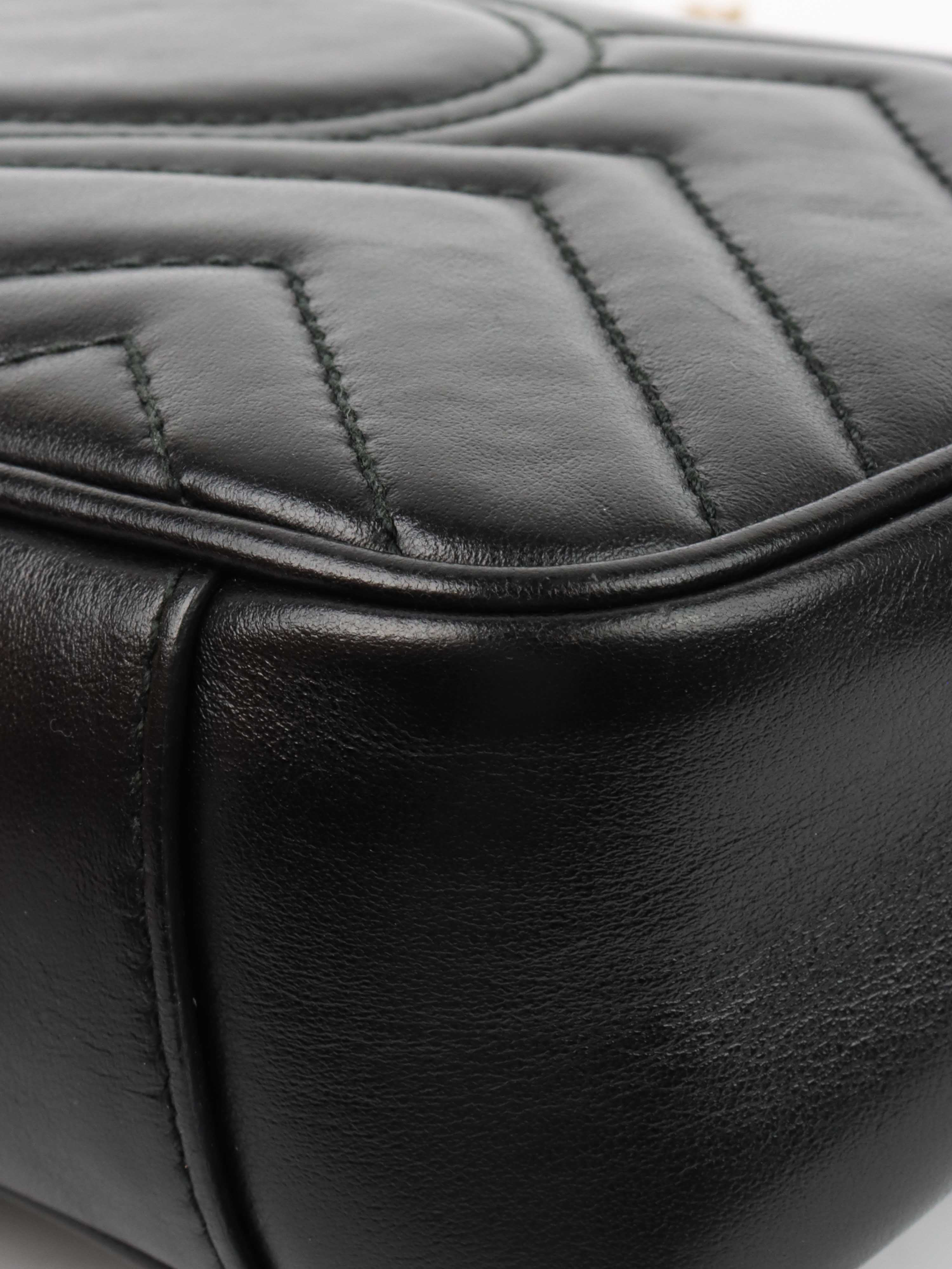 Gucci Black Mini Marmont Shoulder Bag - Luxury Leather Crossbody Purse for Women, Perfect for Date Night & Evening Events