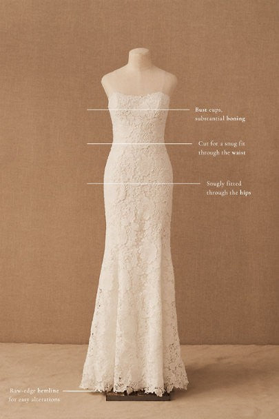 BHLDN Willowby Gambelle Wedding Gown - Elegant Lace Bridal Dress for Romantic Ceremonies & Outdoor Weddings