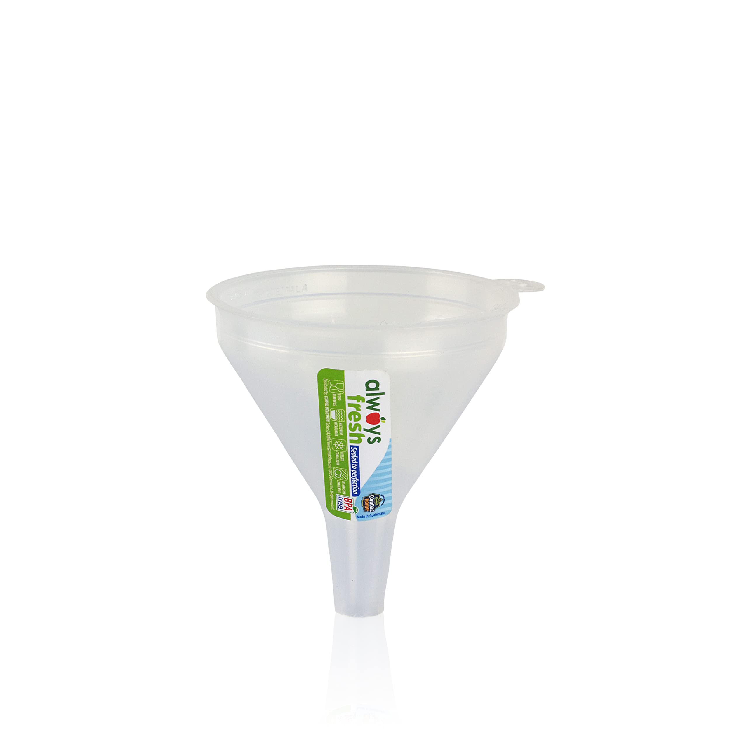 COMPAC HOME Small Funnel - Natural Clear Plastic for Food Storage & Portion Control | Dishwasher & Microwave Safe | Perfect for Baking, Cooking & Meal Prep