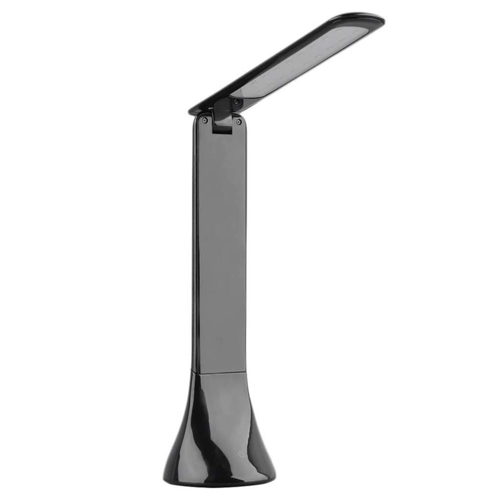 Rechargeable LED Desk Lamp with Eye-Caring Technology - Dimmable & Foldable Office Light with USB Charging Port for Home, Study & Work | Perfect for Reading, Writing & Night Use (Color: Black)