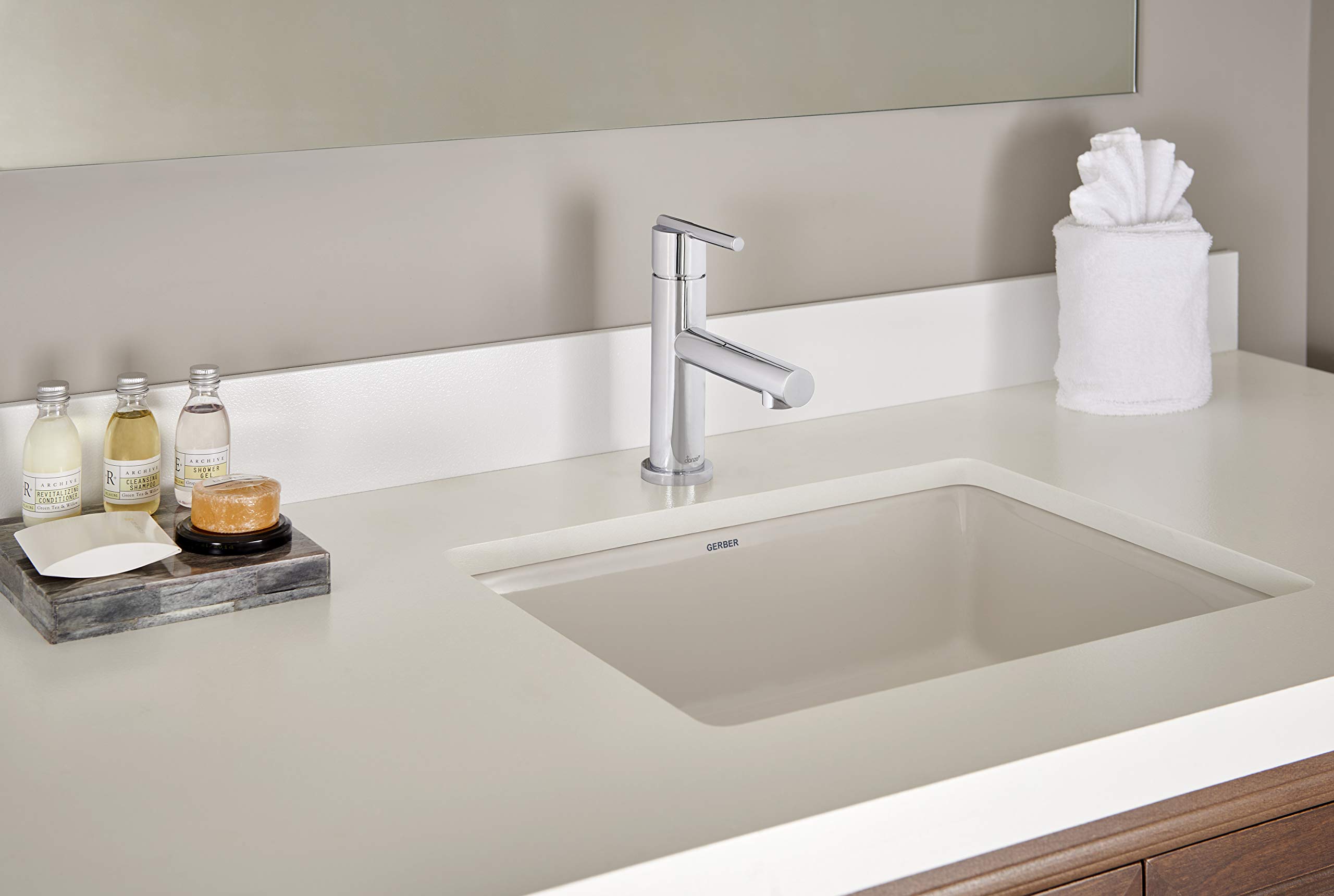 Gerber Plumbing Parma Single Handle Bathroom Sink Faucet with Metal Touch-Down Drain - Perfect for Modern Home & Commercial Restroom Upgrades
