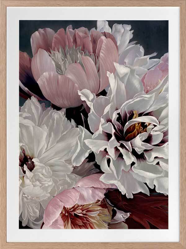 Fleur Framed Art Print - Elegant Floral Wall Decor for Living Room, Bedroom & Office - Perfect Home Decoration Gift