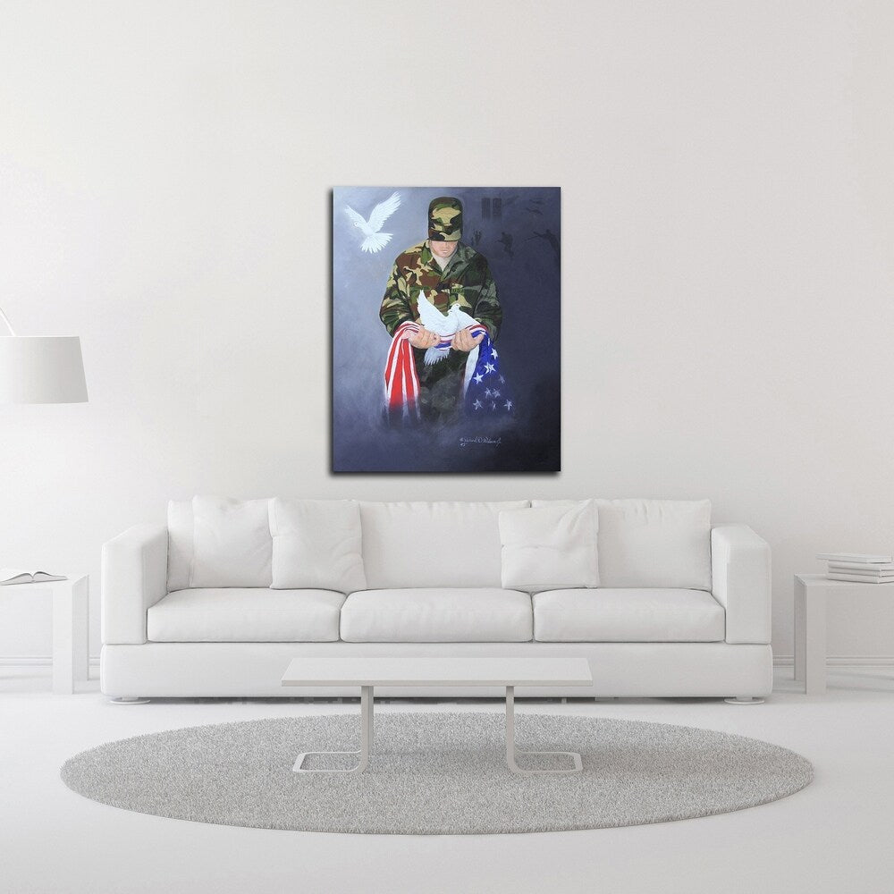 Richard Wilson 'A Prayer for Peace' Canvas Wall Art Print - Ready to Hang - Perfect for Home Decor, Office & Meditation Spaces