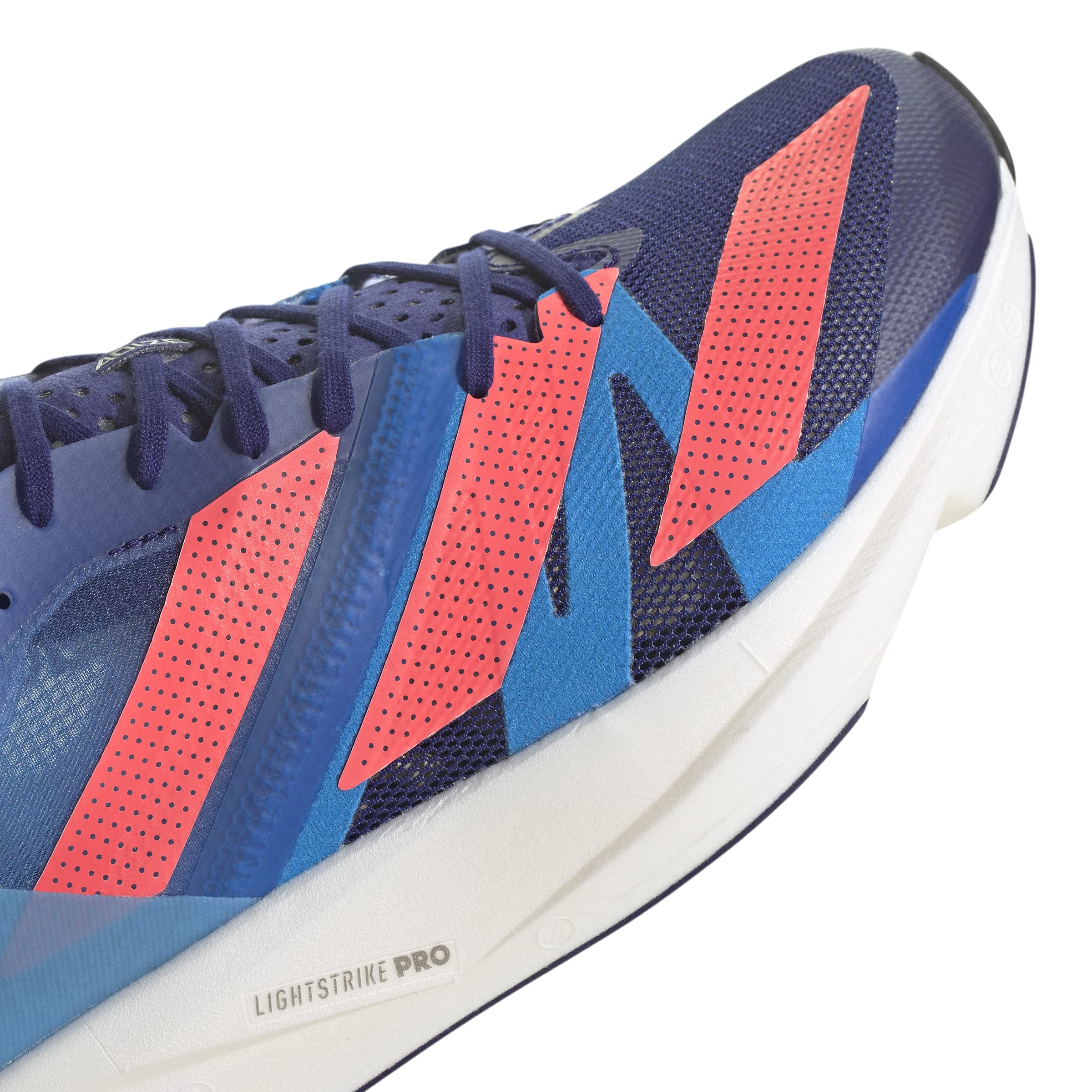 Adidas Men's Adizero Takumi Sen 8 Running Shoes - Legacy Indigo/Turbo/Sky Rush - Size 8.5 D - Lightweight Racing Sneakers for Marathon & Road Running