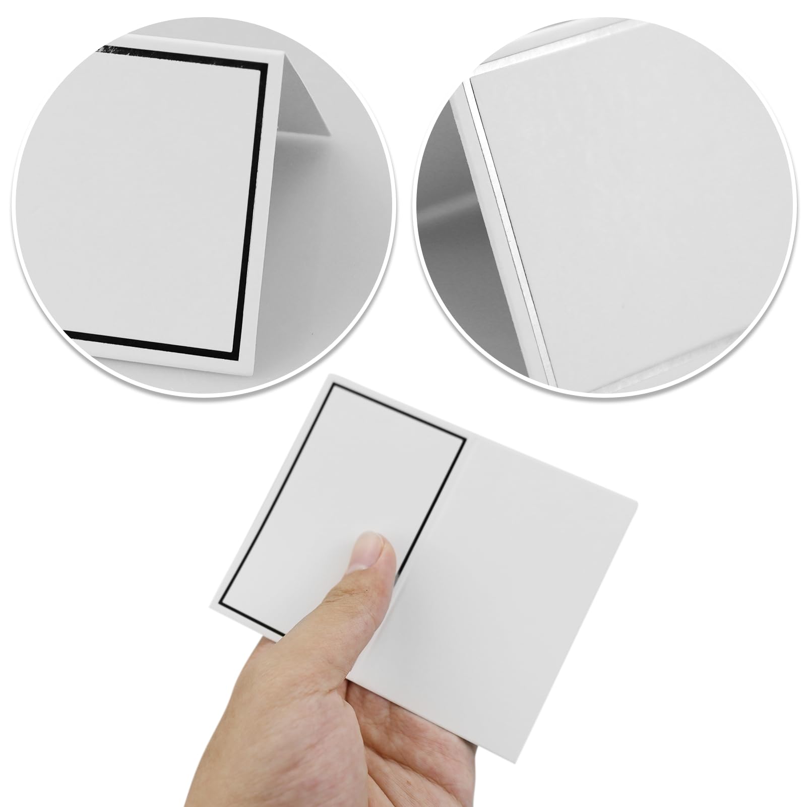 LAMXD 30-Pack White Folded Name Place Cards for Wedding, Birthday Party, Reception & Table Setting | Elegant Place Cards for Seating Arrangement | Perfect for Events, Dinner Parties & Special Occasions
