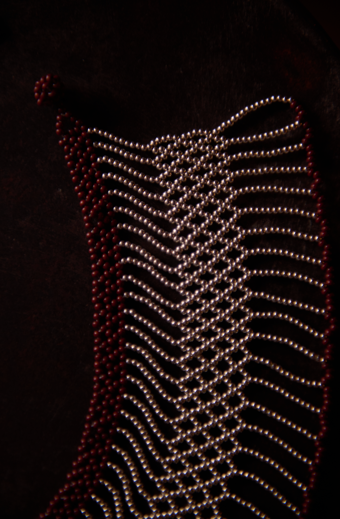 Silver and Burgundy Crystal Collier Necklace for Women - Elegant Statement Jewelry for Parties, Weddings & Special Occasions