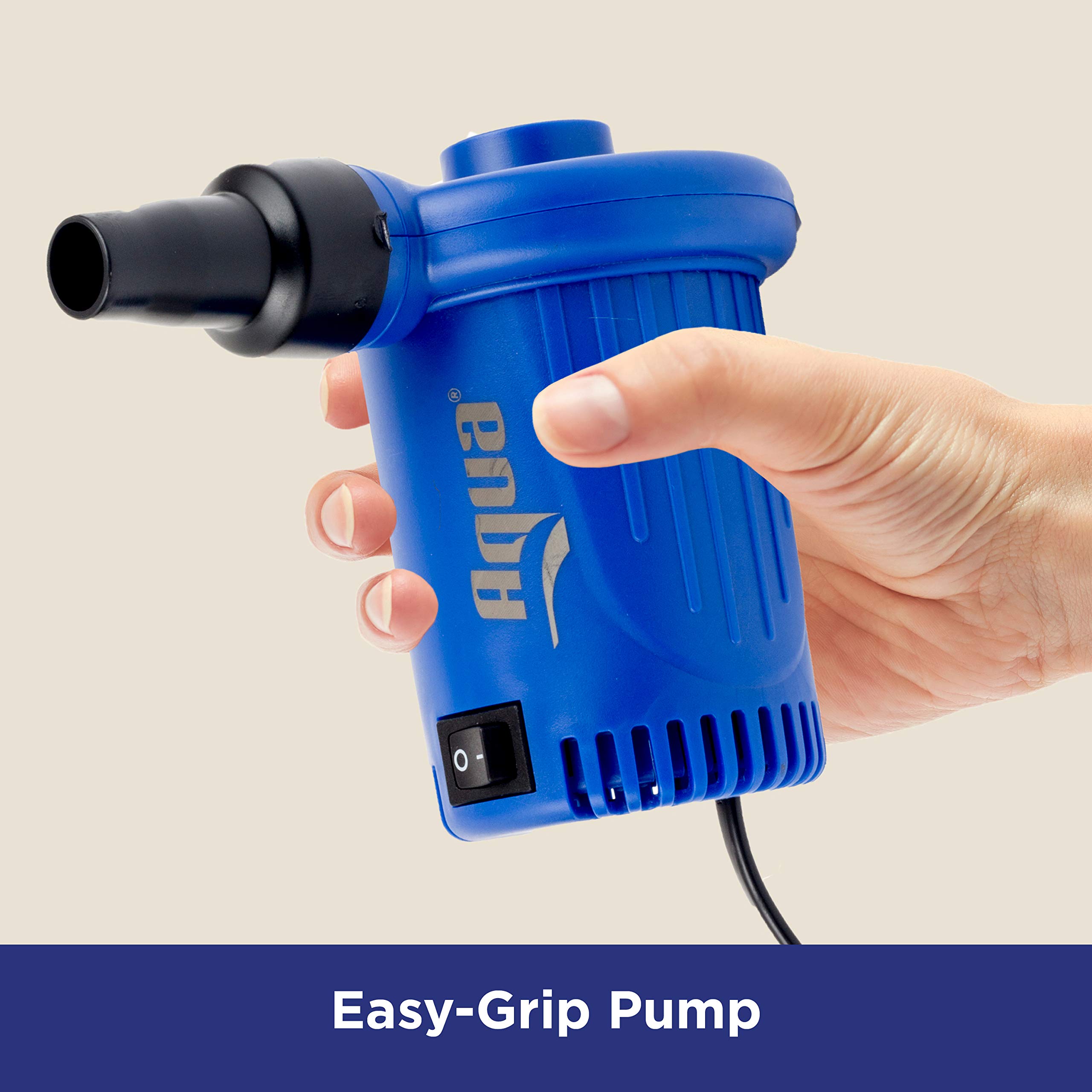 Aqua Electric High-Volume Air Pump for Aquariums, Fish Tanks & Hydroponics - Quiet Oxygen Pump with Adjustable Flow for Indoor & Outdoor Use