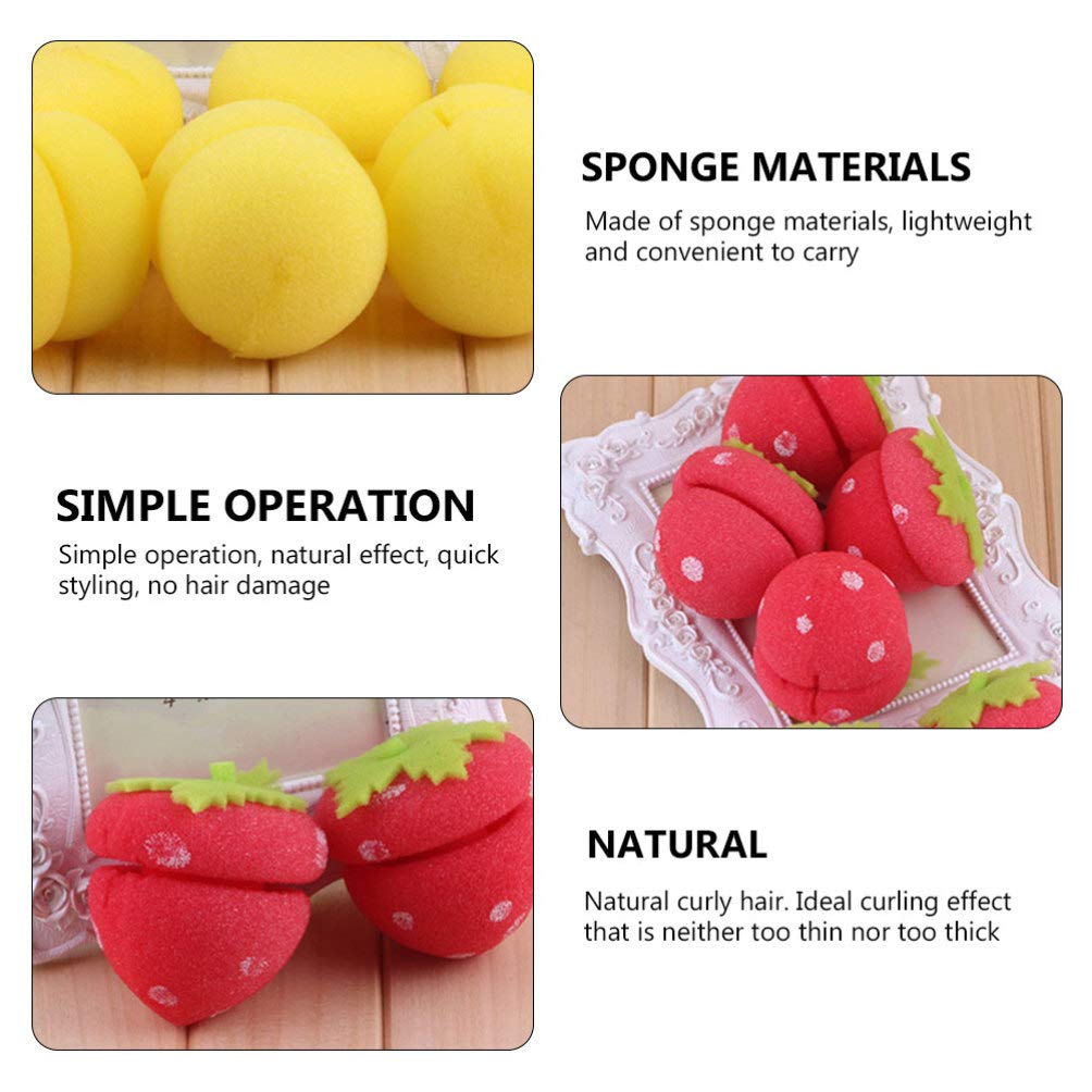 Lurrose 18Pcs Soft Foam Hair Rollers for Overnight Curls - Flexible Sponge Hair Curlers Set for Women & Girls - Perfect for Home, Salon, and Party Hairstyling Accessories