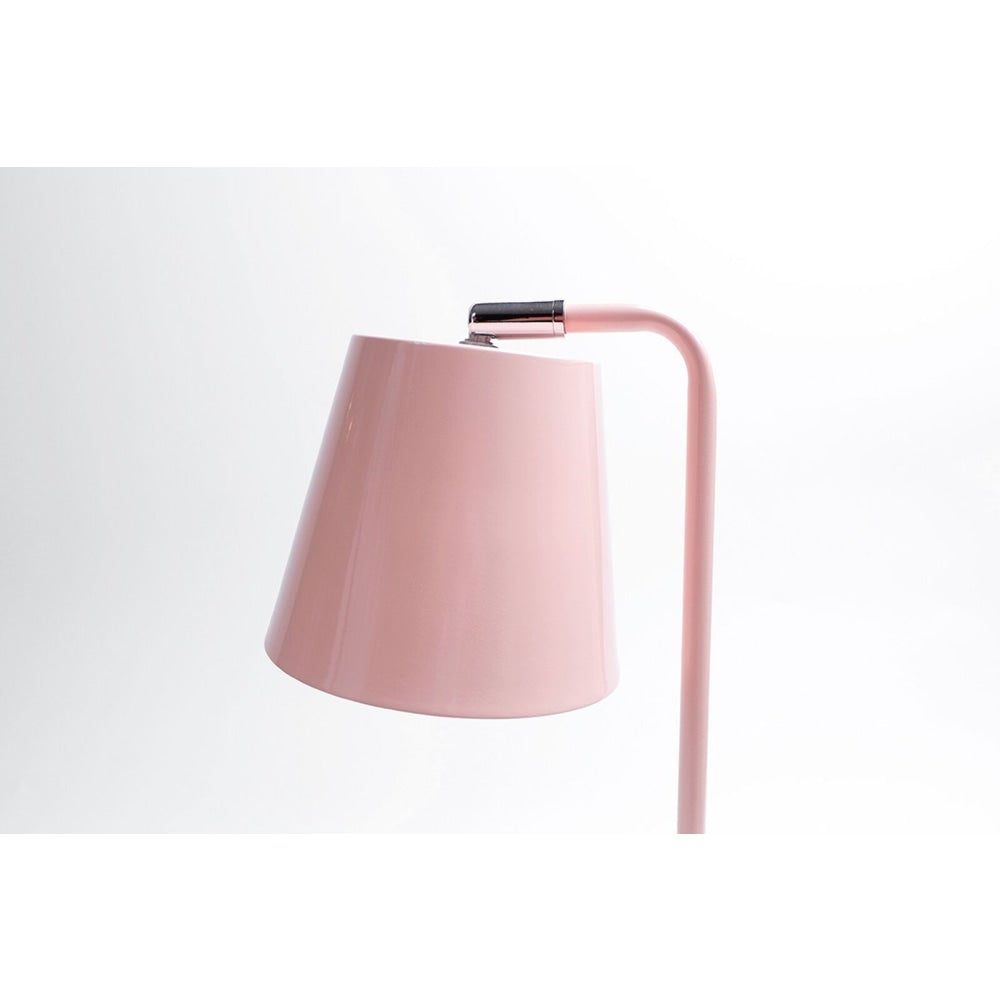 Adjustable Pink Metal Table Desk Lamp with Shade - Modern Home Office Lighting for Study, Reading & Workspace Decor