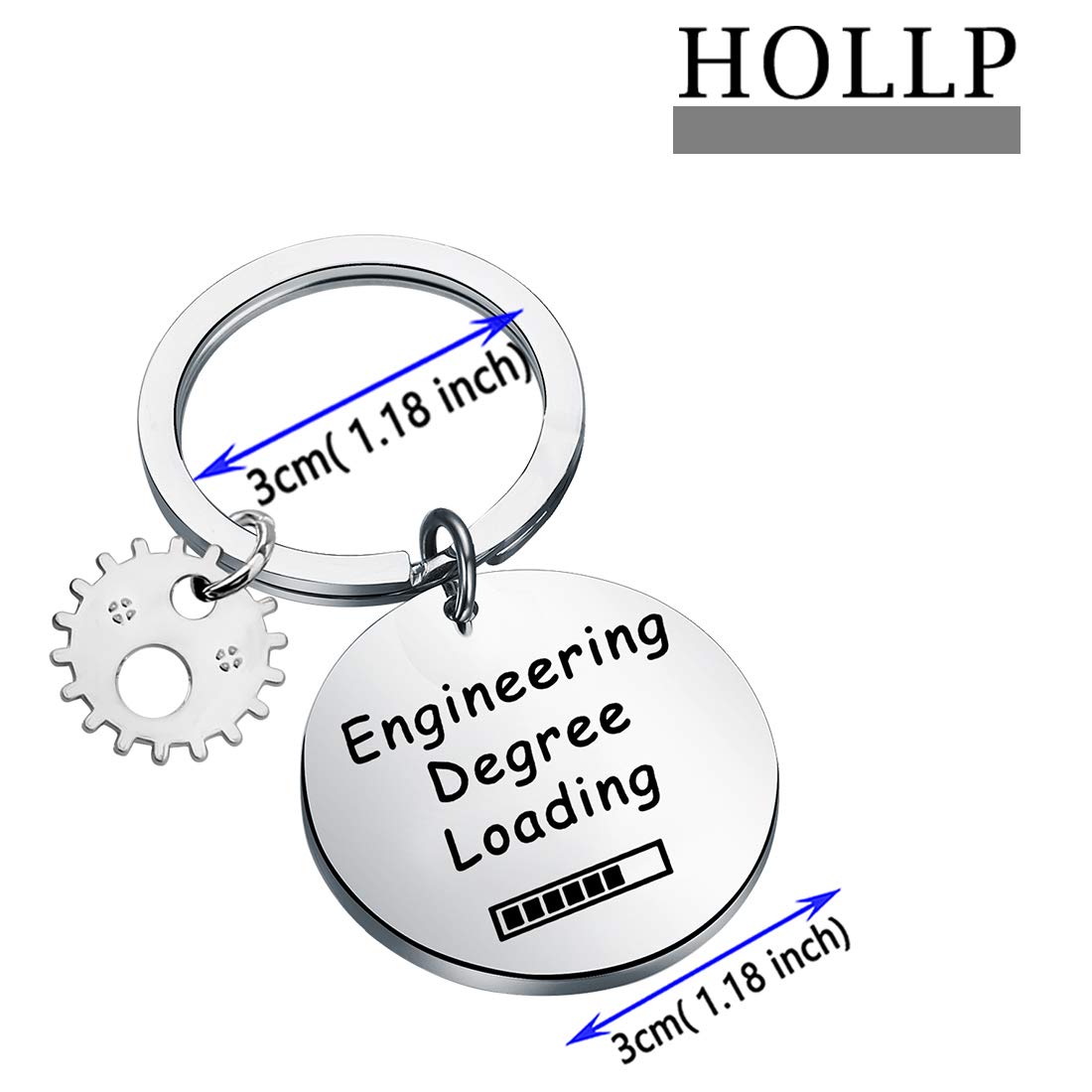 HOLLP Engineering School Graduation Gift - Personalized Engineering Degree Loading Keychain for Students - Perfect for Graduation Parties, Gifts & Daily Use
