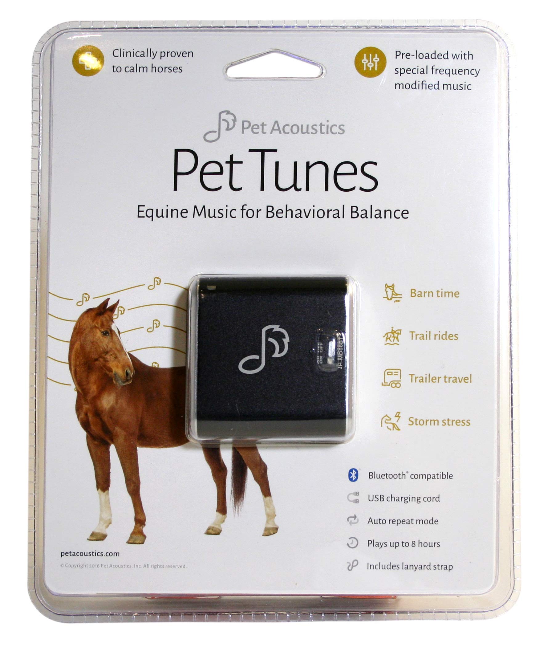 Pet Tunes Bluetooth Speaker with Calming Music for Horses - Portable Wireless Speaker for Stable, Barn & Trail Riding | Stress Relief & Relaxation for Equines