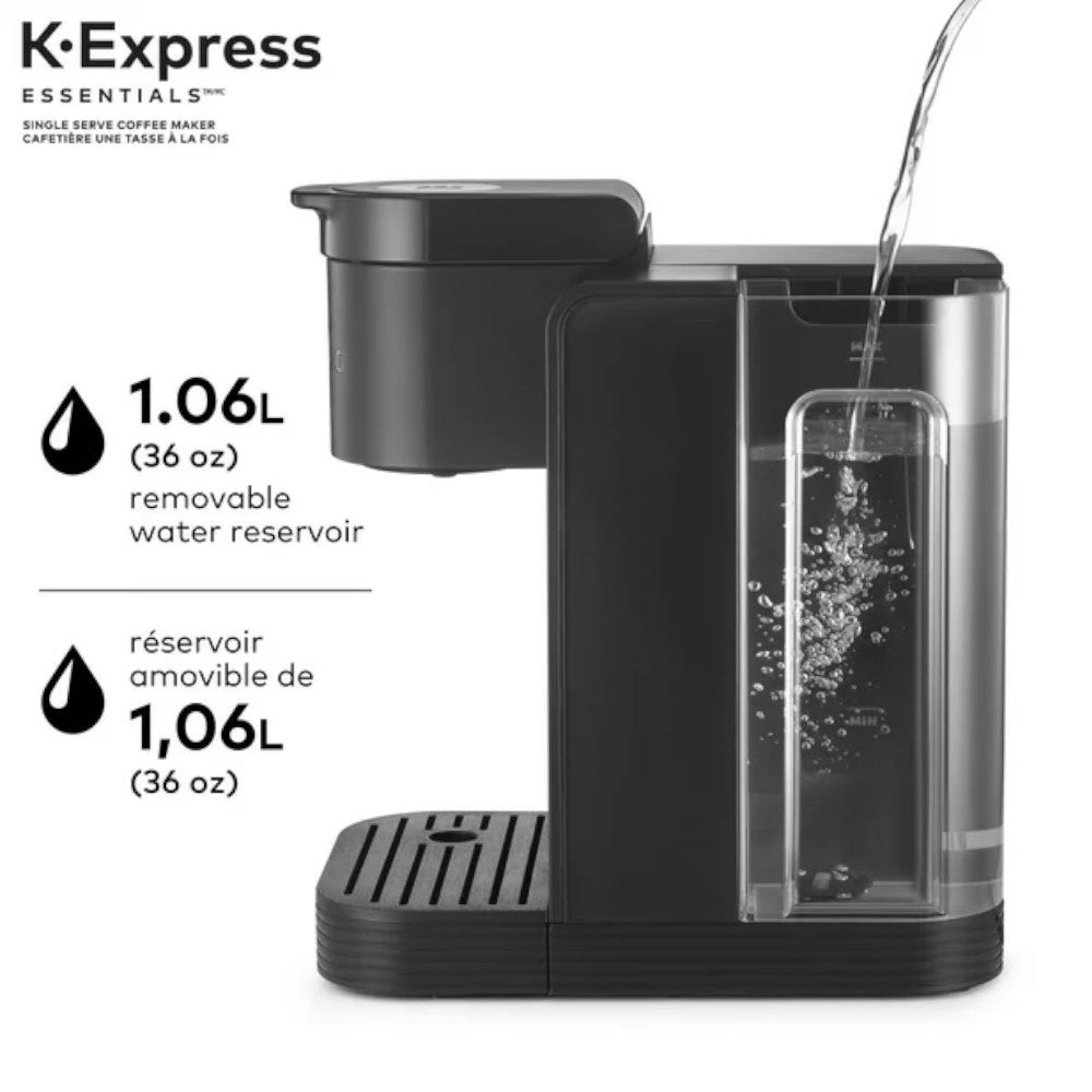 Refurbished Keurig K Express Essentials Single Serve Coffee Maker - Fast Brewing, Compact Design for Home & Office Use - Includes Home Essentials Warranty - Perfect for Small Kitchens, Dorms, and Workspaces