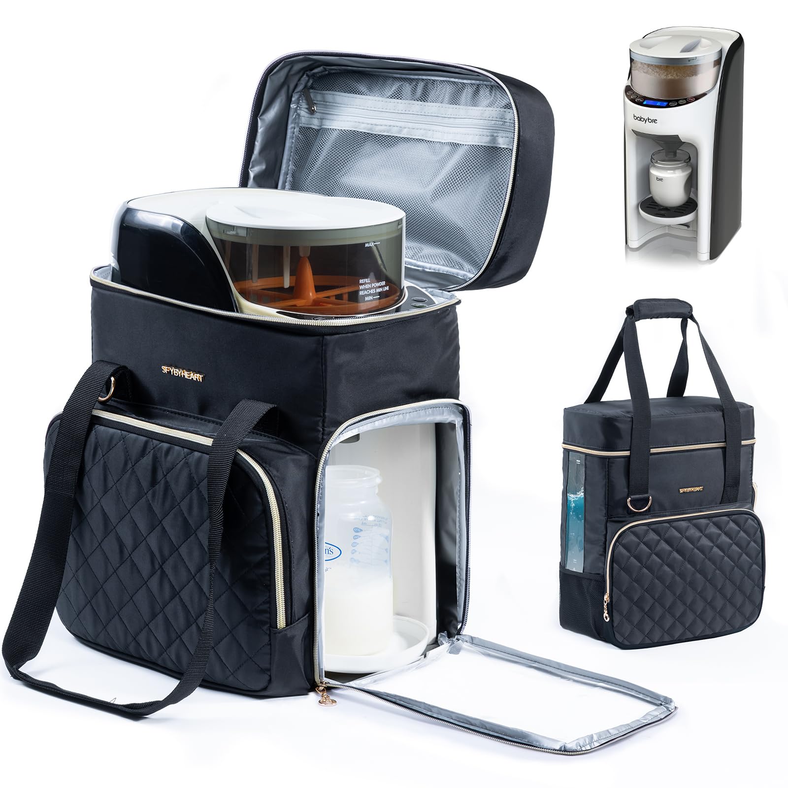SFYBYHEART Baby Brezza Formula Pro Advanced Travel Carrying Case - Portable Storage Bag for Formula Dispenser Machine, Baby Bottles, Pumps & Essentials | Perfect for Travel, Daycare & On-the-Go Parents