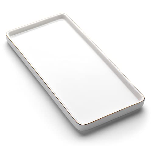 White With Gold Line