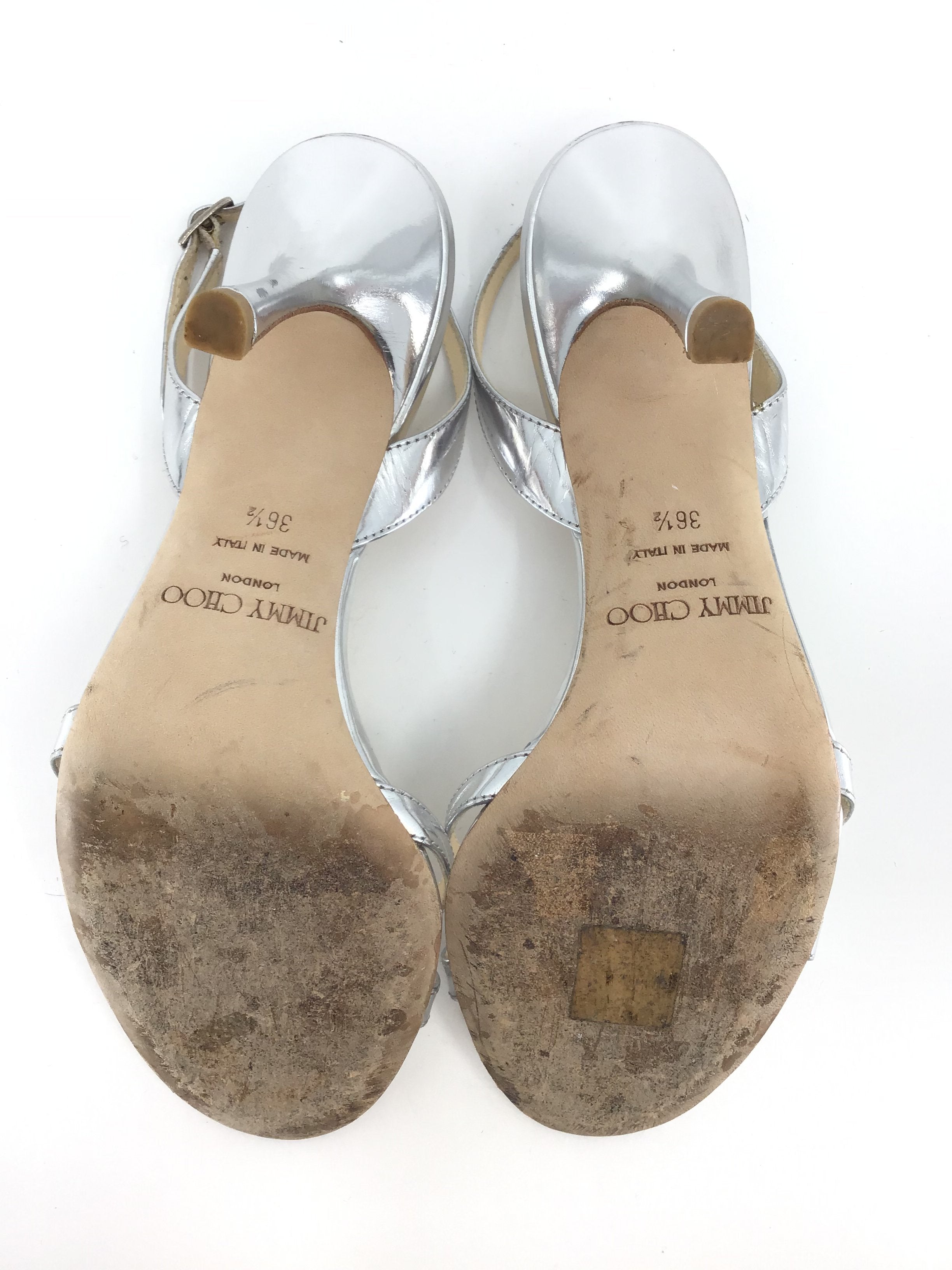 Manolo Blahnik Women's Silver Slingback Heels - Elegant Pointed Toe Pumps for Weddings, Parties & Special Occasions