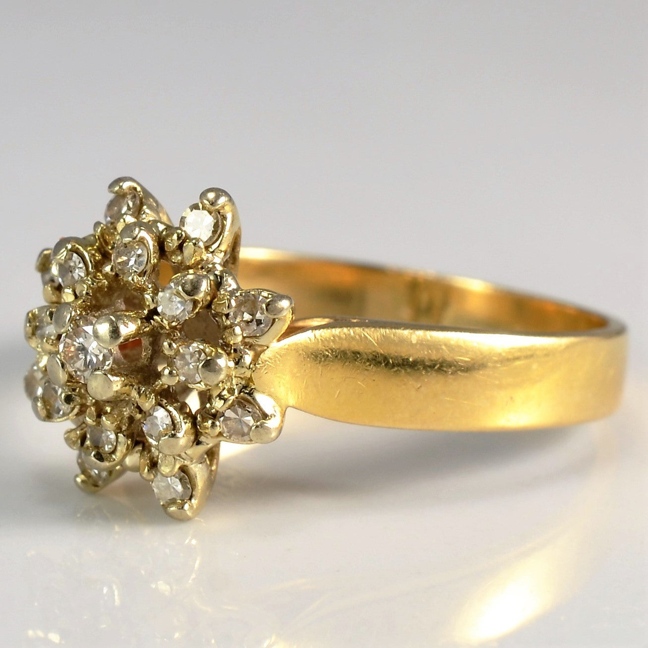Starburst Cluster Diamond Ring - 0.21 Carat Total Weight, Size 6.75 | Elegant Wedding Band, Anniversary Gift for Her, Perfect for Proposals & Special Occasions