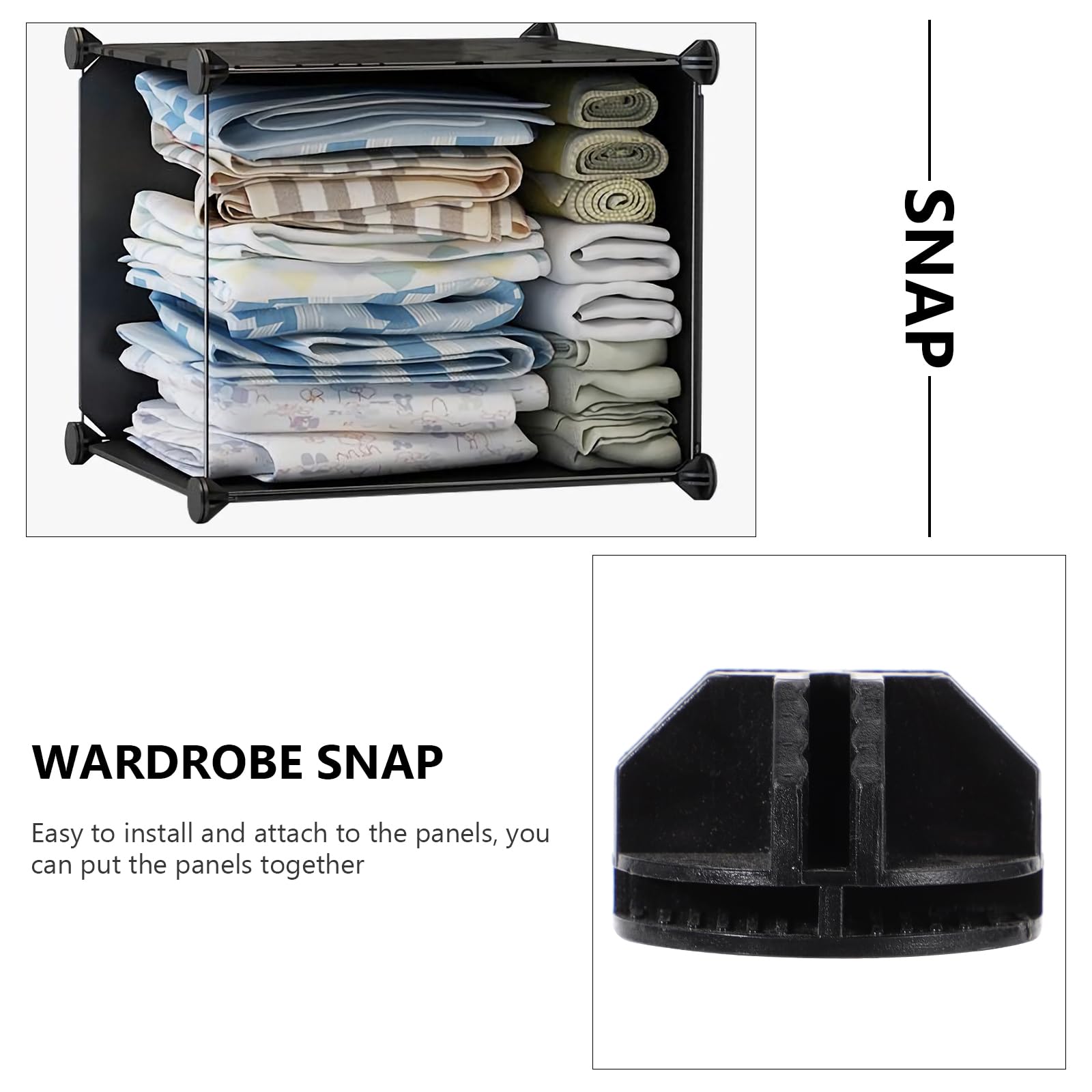 DOITOOL 20-Piece Plastic Wire Cube Storage Connectors - DIY Modular Closet Organizer & Wire Shelf System for Home, Office, and Garage Storage Solutions
