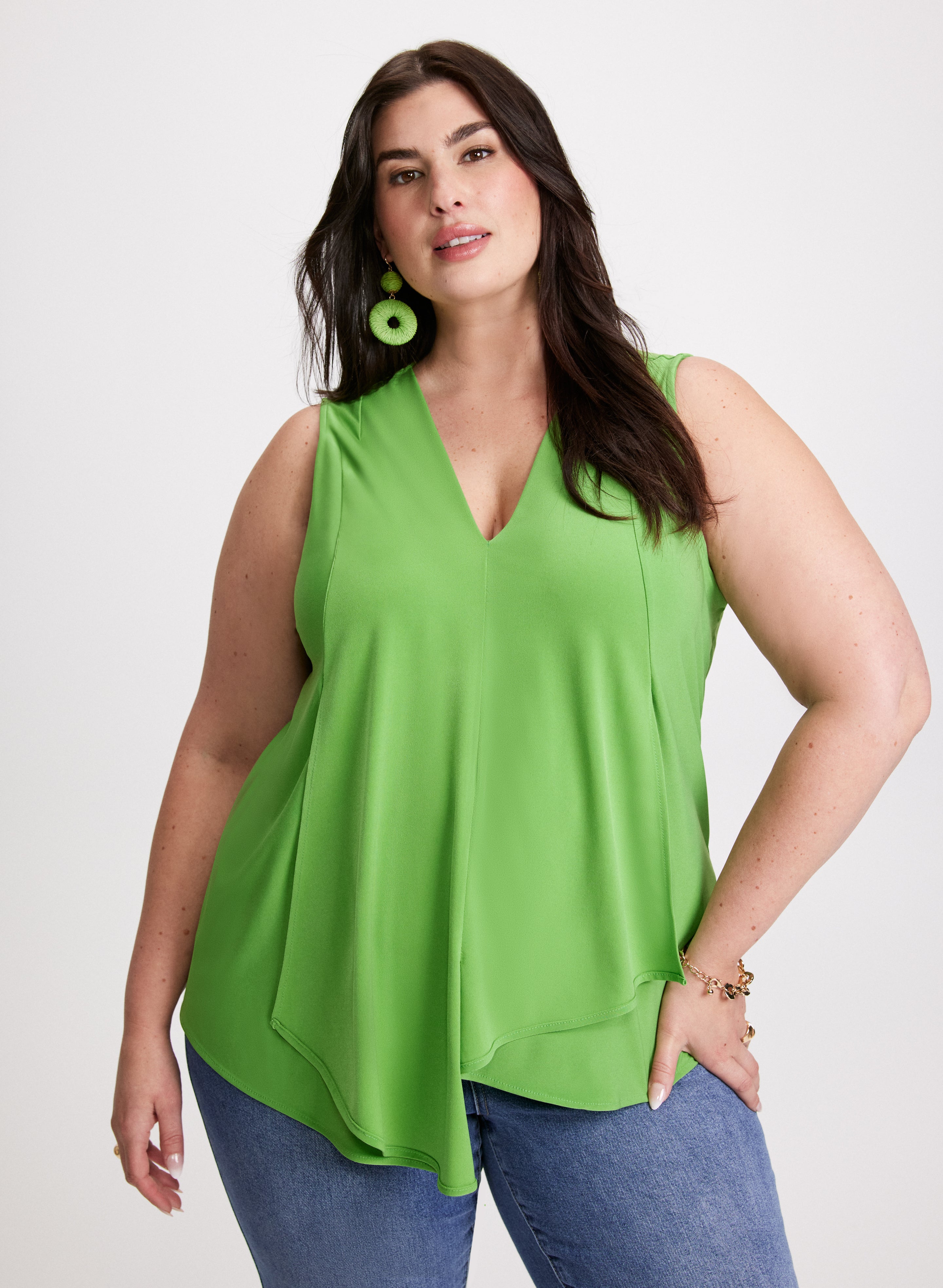 Asymmetric Overlay Tank Top for Women - Trendy Layered Summer Tops - Casual & Party Wear - Perfect for Beach, Vacation and Night Out