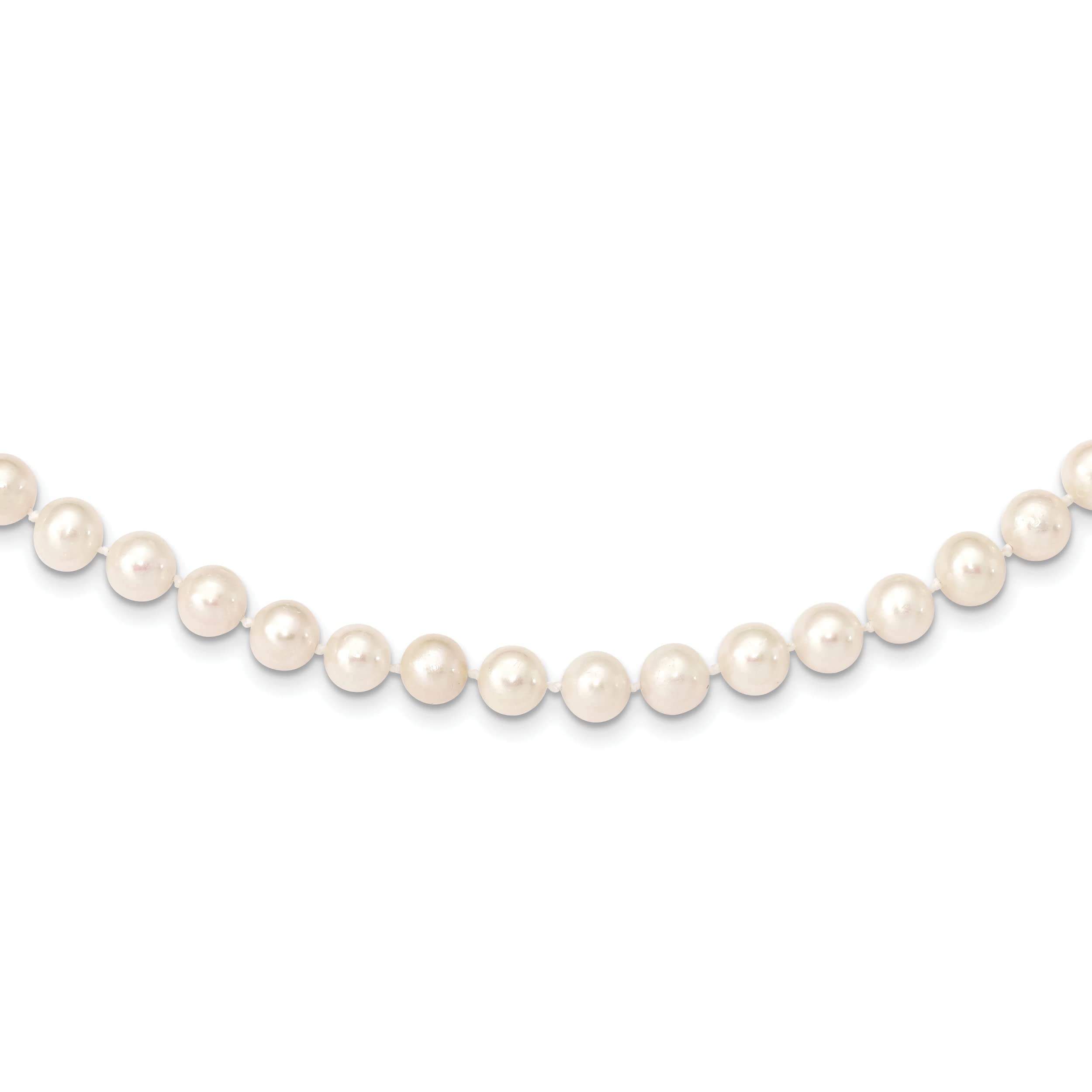 14K Gold White Freshwater Cultured Pearl Necklace for Women - Elegant Bridal Jewelry, Wedding Gift & Anniversary Present - Perfect for Formal Events, Date Nights & Special Occasions