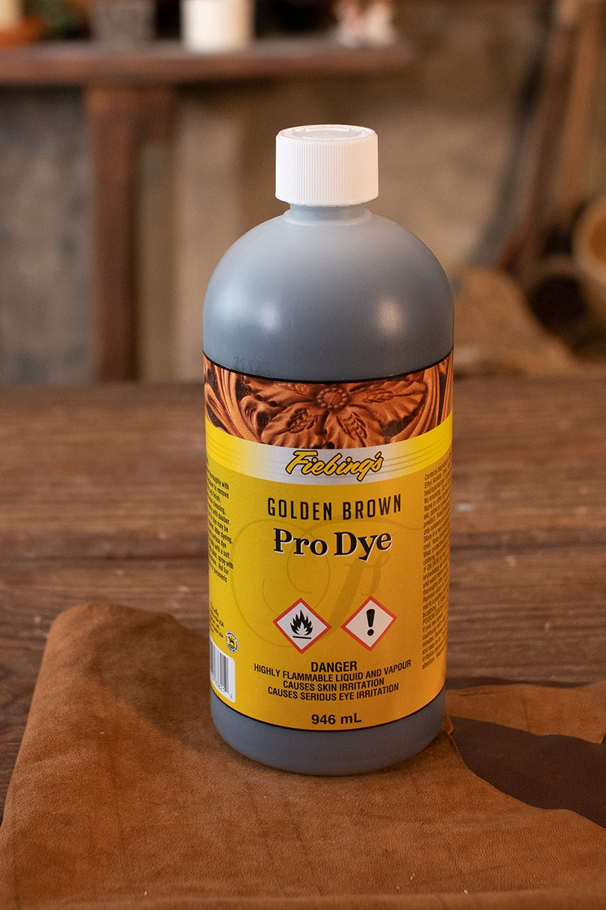Fiebing's Oil Dye 946 ml (32 oz) Gold Brown Leather Dye - Perfect for Leather Crafting, Shoe Repair & DIY Projects