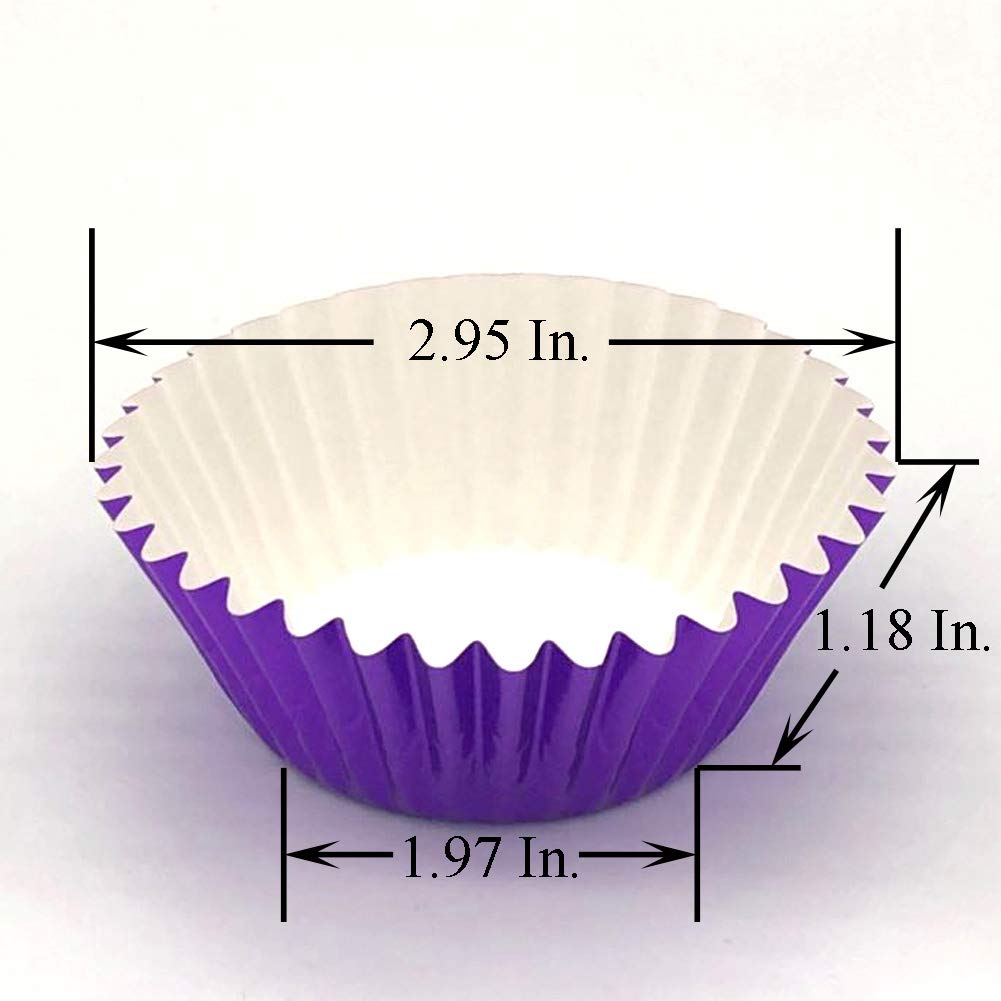 Premium Lavender Purple Foil Cupcake Liners - 120 Count Standard Baking Cups for Birthday Parties, Baby Showers & Wedding Decorations - Elegant Baking Supplies for Muffins, Cupcakes & Dessert Displays