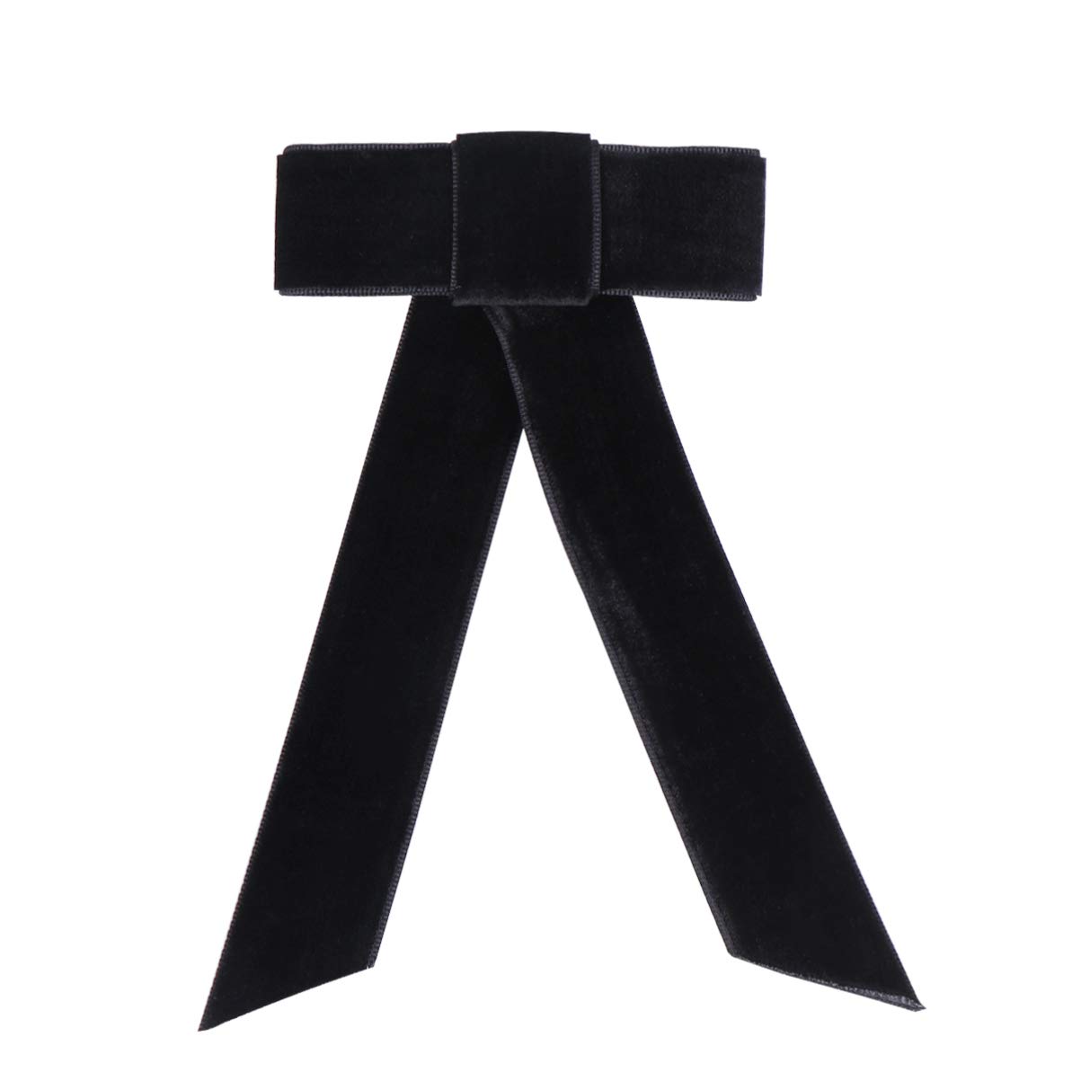 Minkissy Satin & Velvet Hair Bows for Women & Girls - Big Hair Bows, Bowknot Scrunchies & Barrettes Collection (Black) - Perfect for Weddings, Parties & Everyday Fashion Accessories