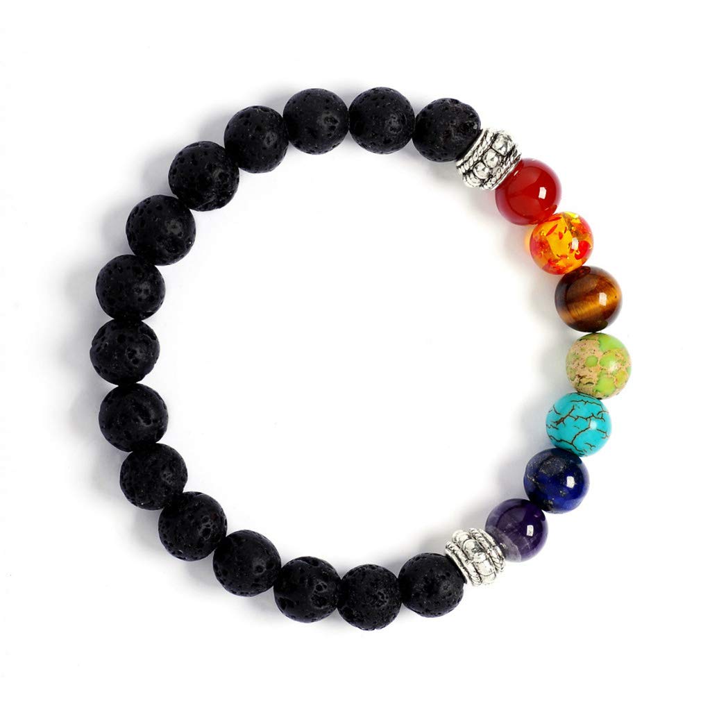 YAZILIND Stone Yoga Bracelet - Balancing Reiki Healing Lucky Charm Diffuser Bracelet for Meditation, Energy Work & Spiritual Wellness