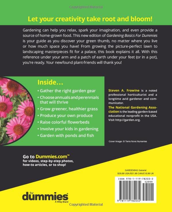 Gardening Basics For Dummies - Beginner's Guide to Home Gardening | Learn Planting, Growing & Care Tips for Vegetables, Flowers & Herbs | Perfect for Backyard, Balcony & Indoor Gardening
