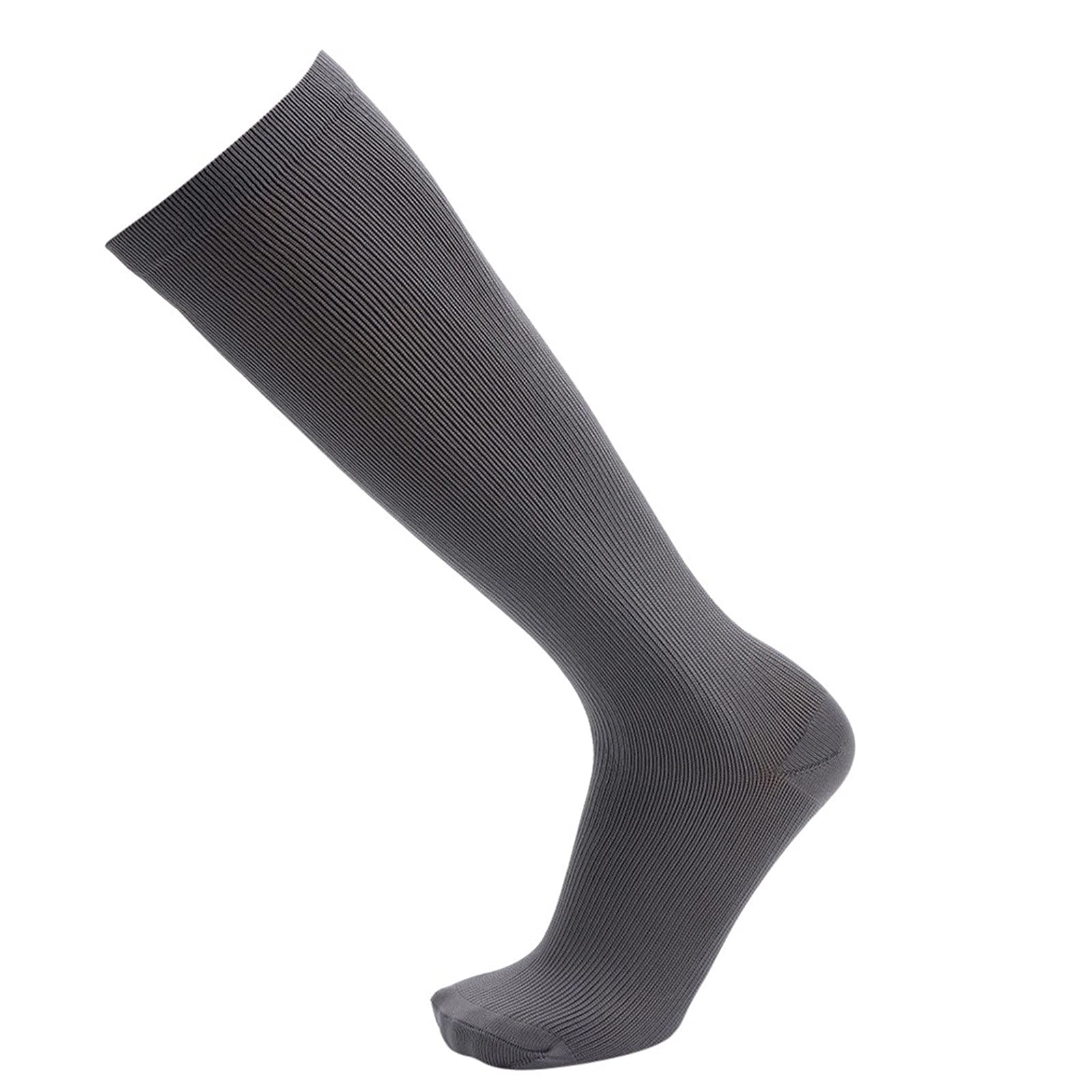 Unisex Compression Socks for Women & Men - 1 Pair Breathable Leg Support Socks in Gray (Size S) - Perfect for Running, Travel & Work