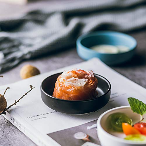 Colias Wing 3.5 Inch Porcelain Bowls - Set of 6, Simple Elegant Design, Multi-Purpose Side Dish Bowls for Soy Sauce, Dipping Sauces, Seasonings - Perfect for Asian Dining, Sushi Restaurants & Home Kitchen Use
