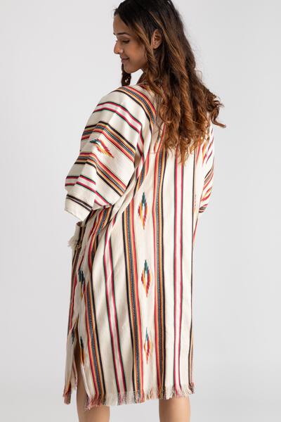 Stylish Ikat Striped Jacket for Women - Lightweight Spring/Summer Cover-Up - Perfect for Beach, Vacation & Casual Outings