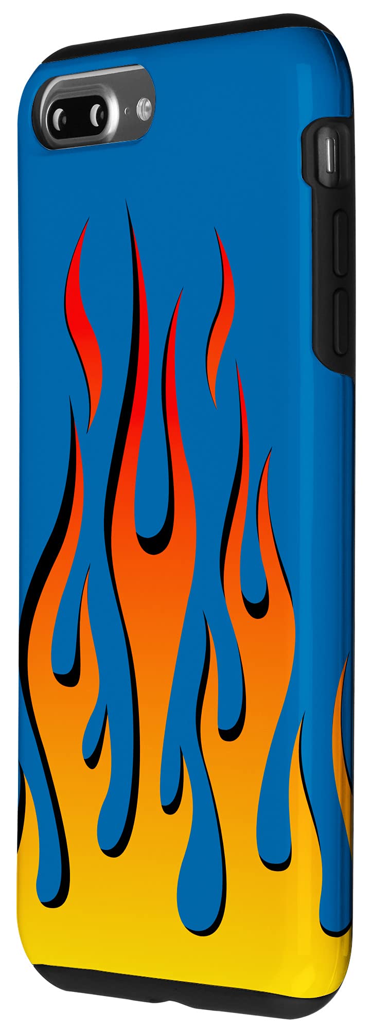 Flame Blue Fire Pattern Shockproof Case for iPhone 7 Plus/8 Plus - Stylish Protective Phone Cover for Daily Use, Travel & Outdoor Activities