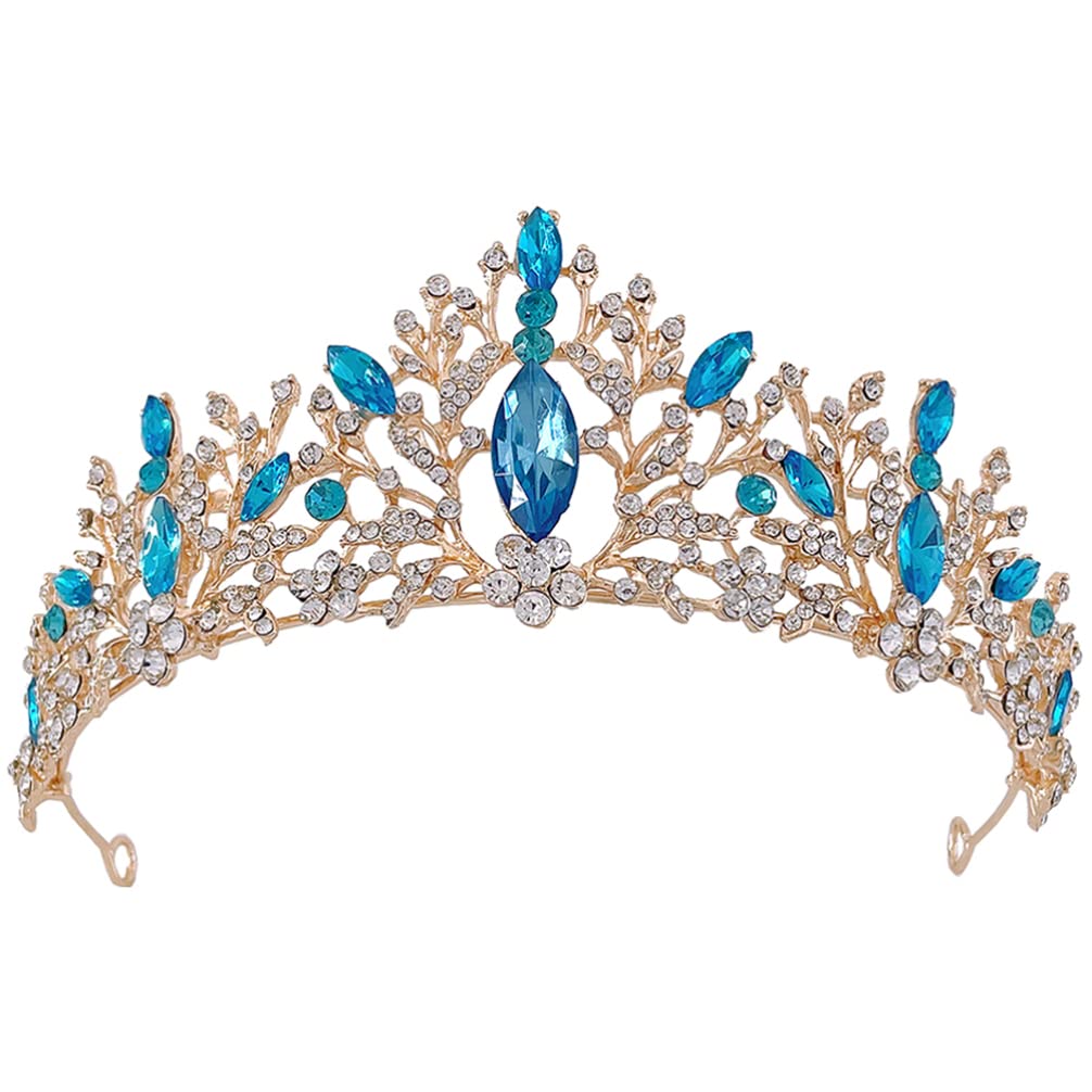 Baroque Crown Pendant Tiara Headband - Rhinestone Birthday Crown for Women, Festival Headpiece, Costume Party Accessory - Elegant Decorative Headdress for Princess Theme, Bridal Shower, Pageant & Special Events